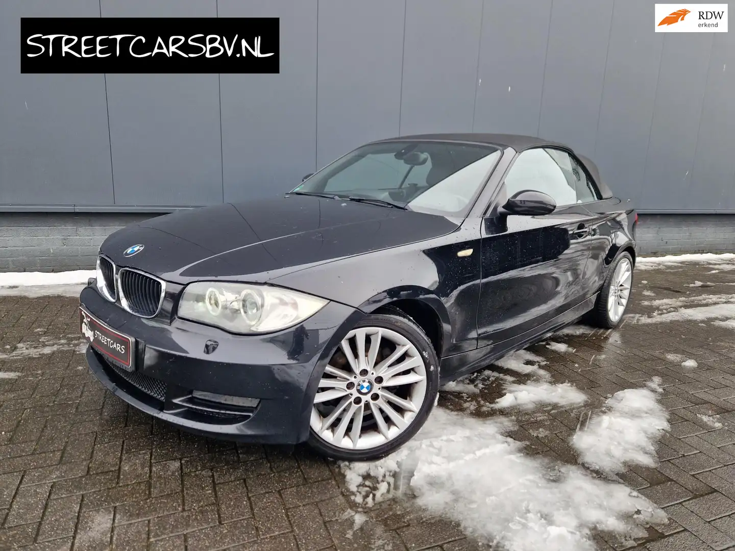 BMW 120 1-serie Cabrio 120d High Executive Navi/leder/Full Schwarz - 1