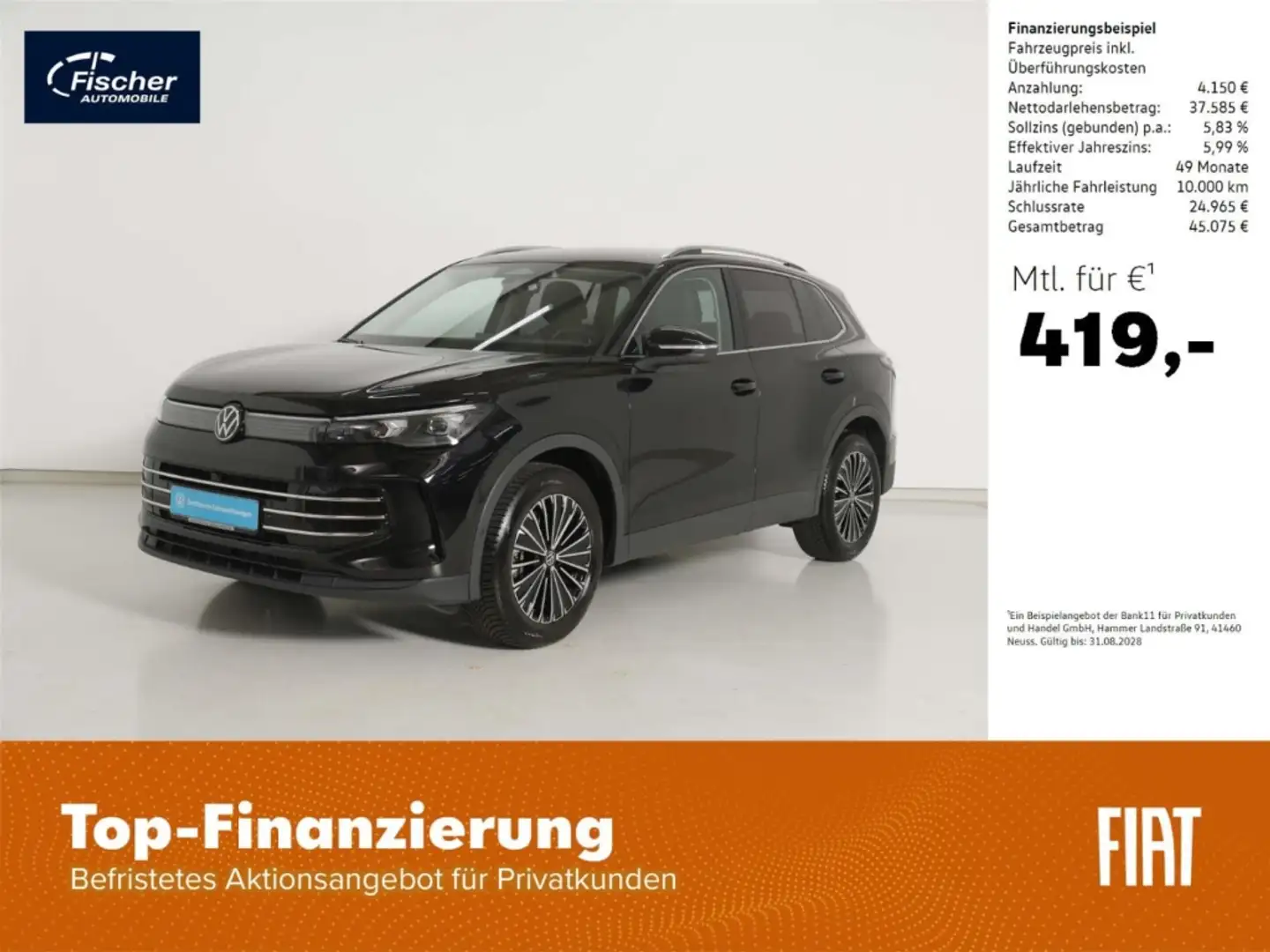 Volkswagen Tiguan 2.0 TDI Elegance DSG NAV/Matrix/AHK/18'' Schwarz - 1