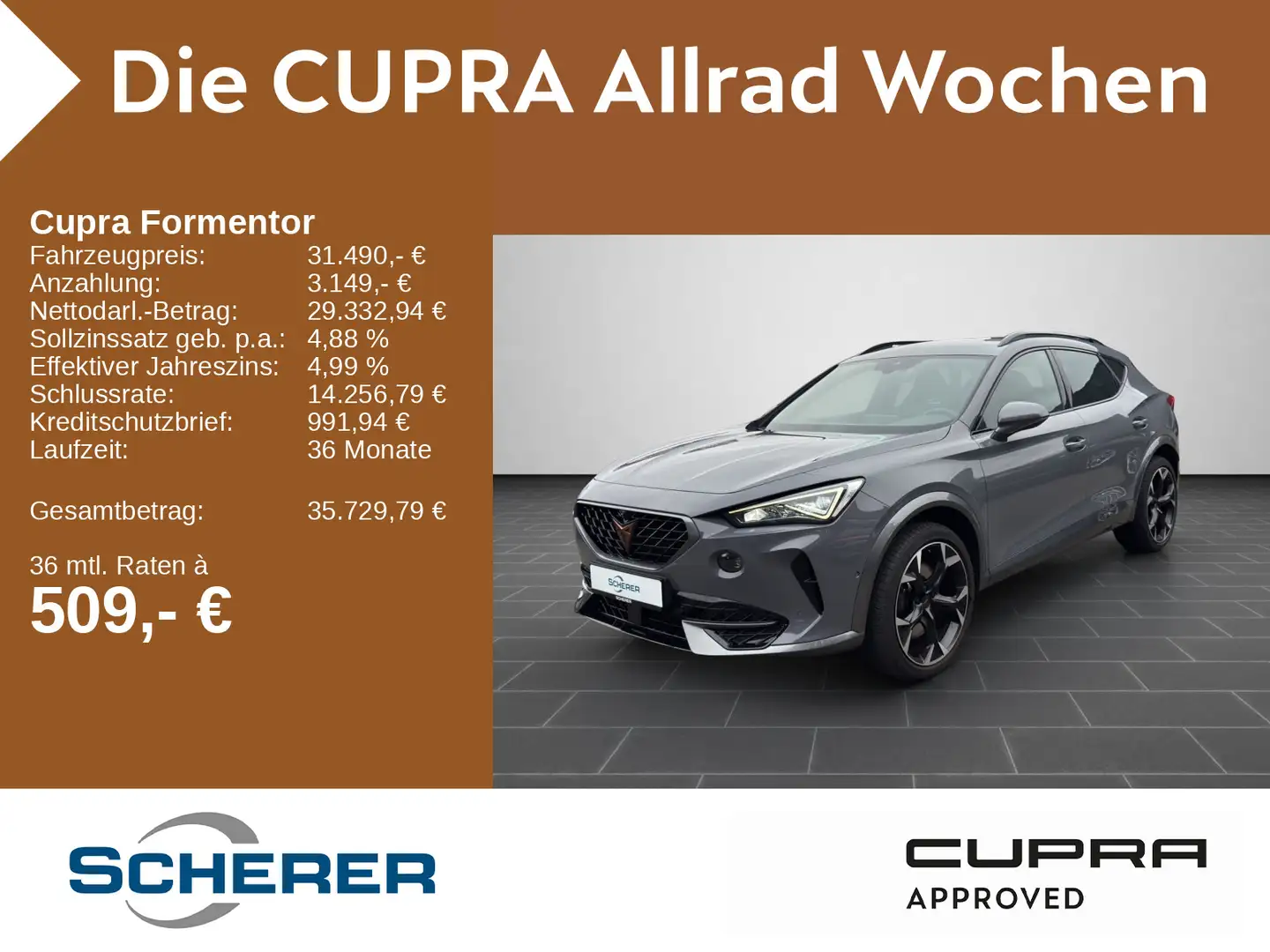 CUPRA Formentor VZ 2.0 TSI 4Drive NAVI BEATS TOP VIEW Grau - 1
