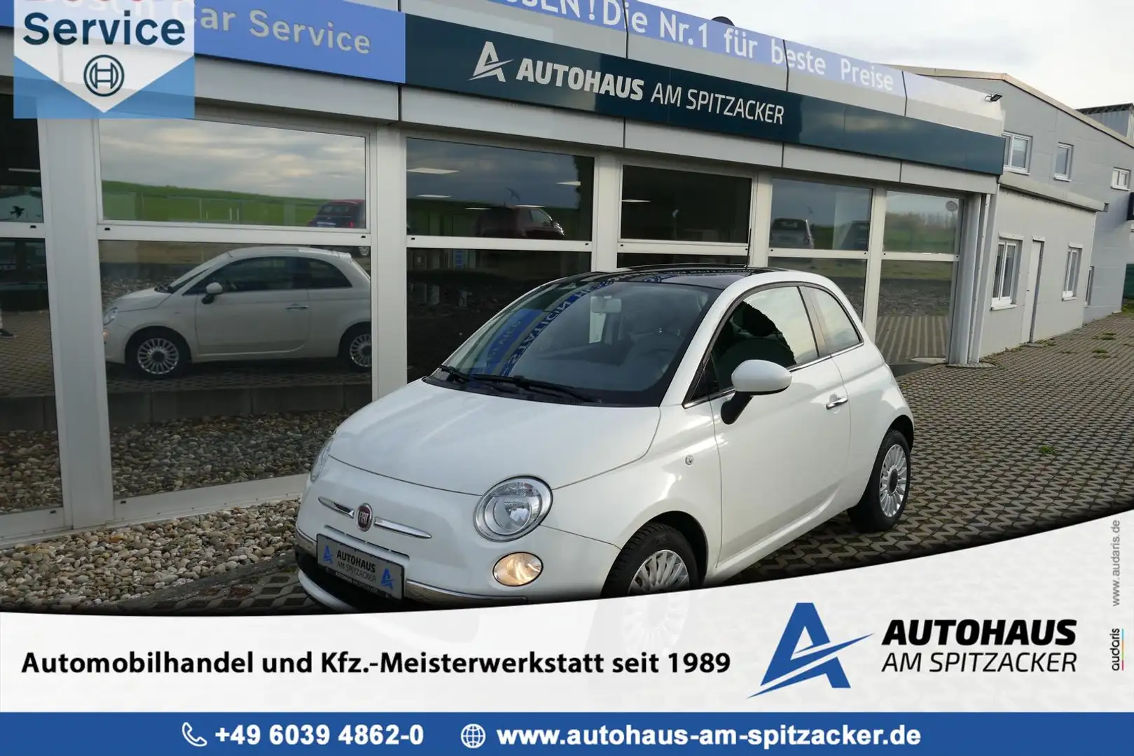 Fiat 500 1.2 Lounge PANO PDC KLIMA Blanc - 1