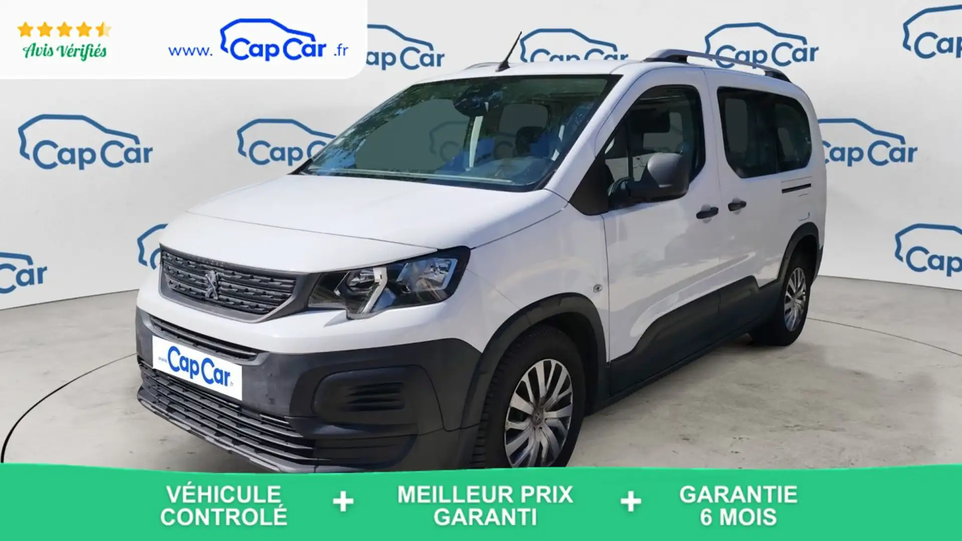 Peugeot Rifter Long 1.5 BlueHDi 100 Active - Entretien constructe Blanc - 1