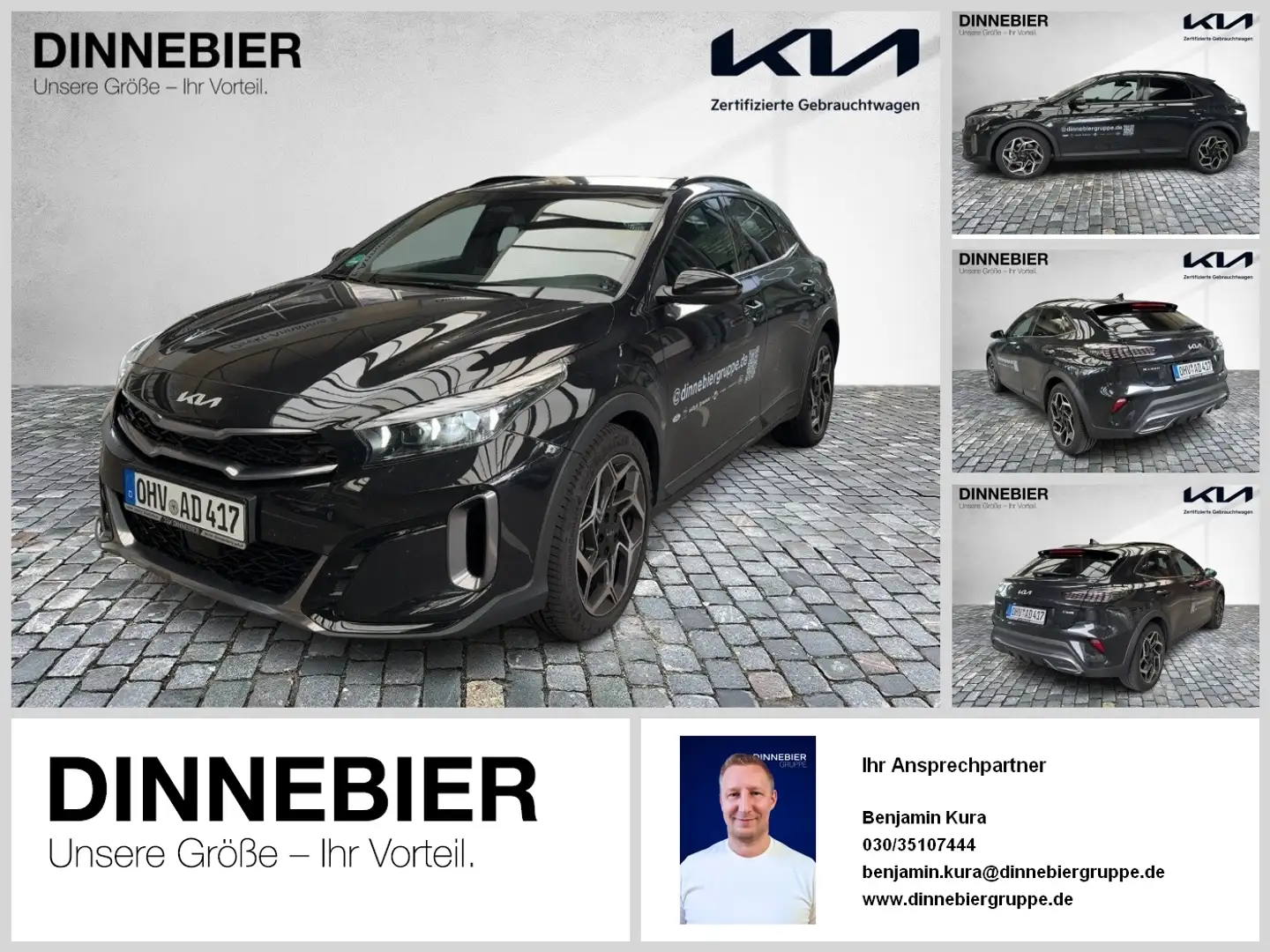 Kia XCeed 1.6T 180 DCT GT LINE + LEDER ACC CAM NAVI Schwarz - 1