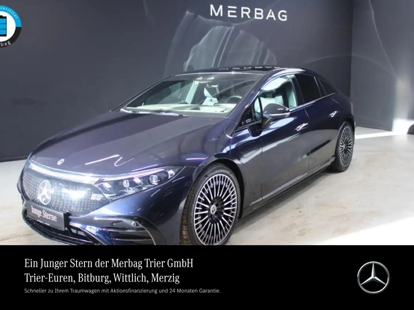 Mercedes-Benz EQS *500 4M AMG Night Pano Burm Head Premium+ Blau - 1