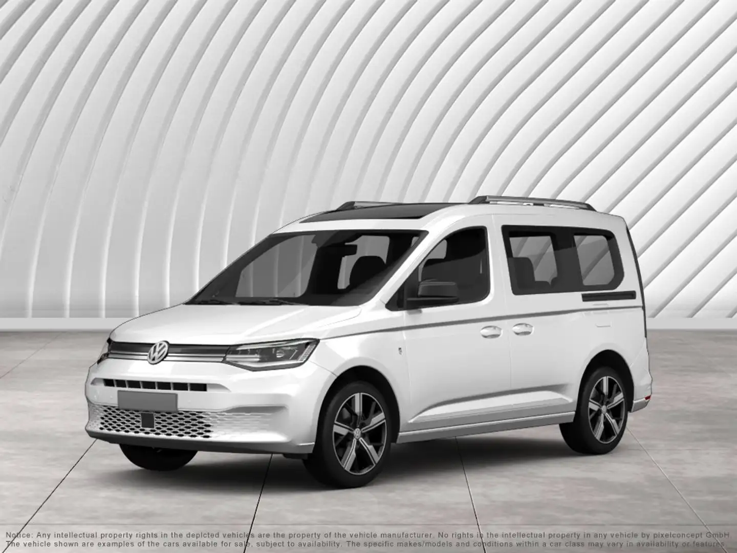 Volkswagen Caddy Style Maxi AHK NAVI Standh. LED PDC V+H Weiß - 1