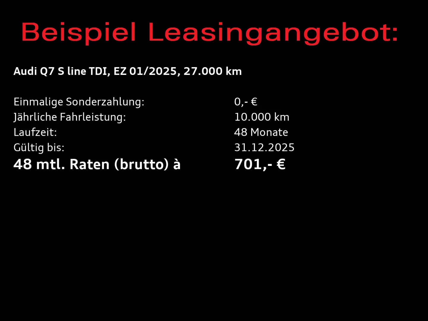 Audi Q7 S-Line 45TDI quattro / Pano, Matrix, Air, HuD Schwarz - 2