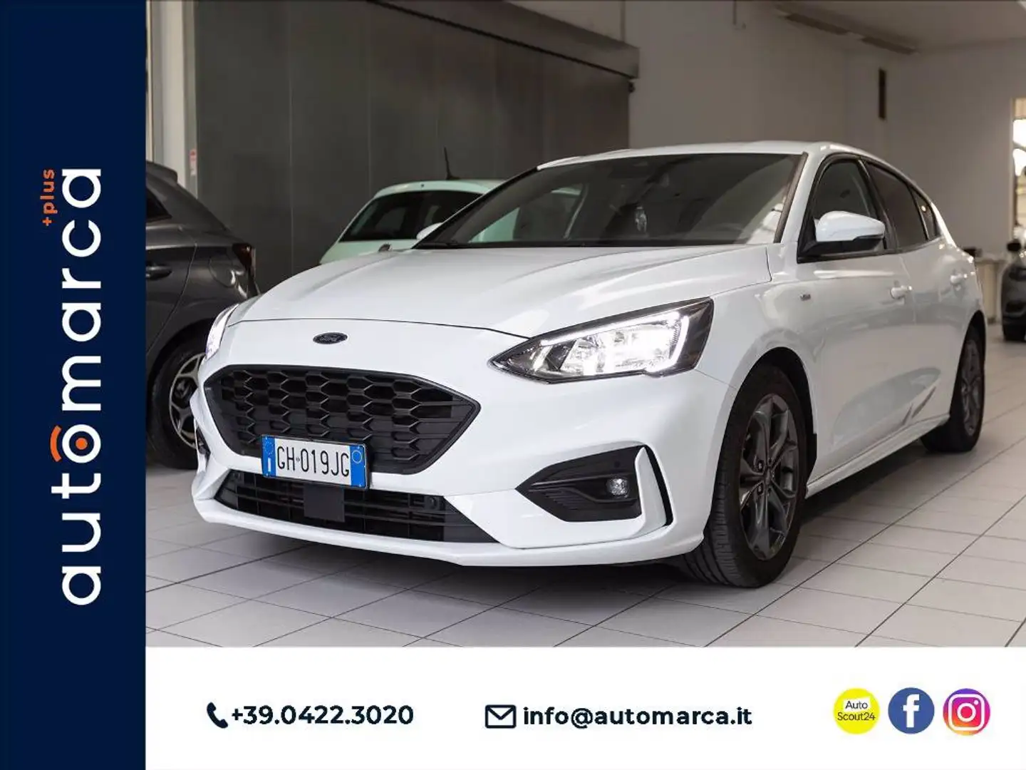 Ford Focus 1.0 ecoboost h ST-Line s&s 125cv my20.75 Bianco - 1