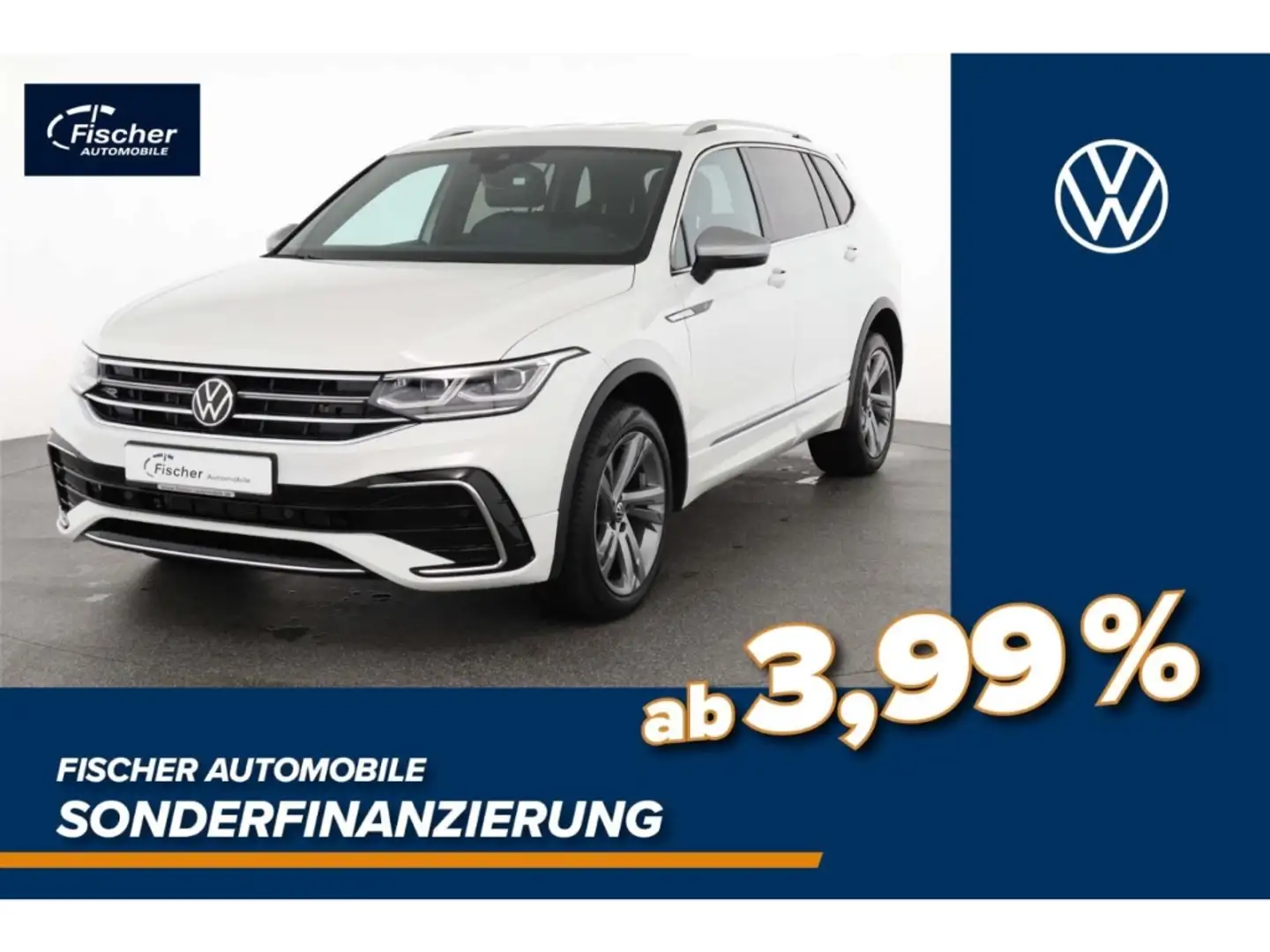 Volkswagen Tiguan Allspace 2.0 TDI 4Mot. R-Line AHK/Matrix Weiß - 1