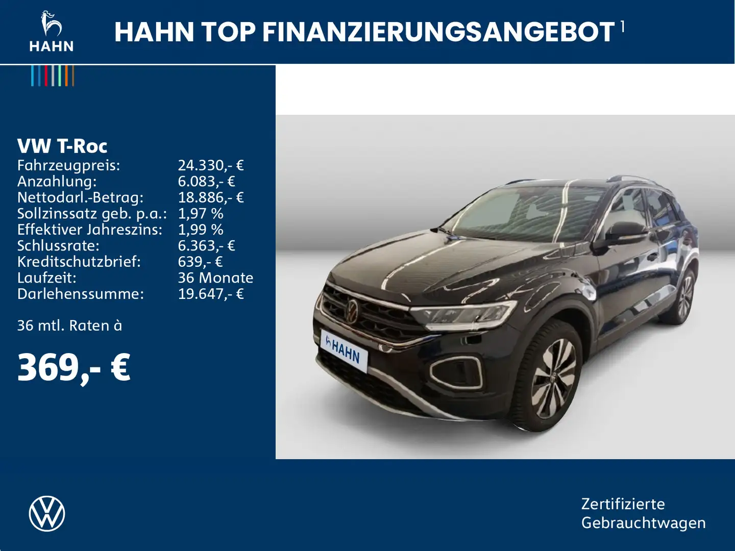 Volkswagen T-Roc Move 1.0TSI LED Kamera Navi Sitzh Standhei Schwarz - 2