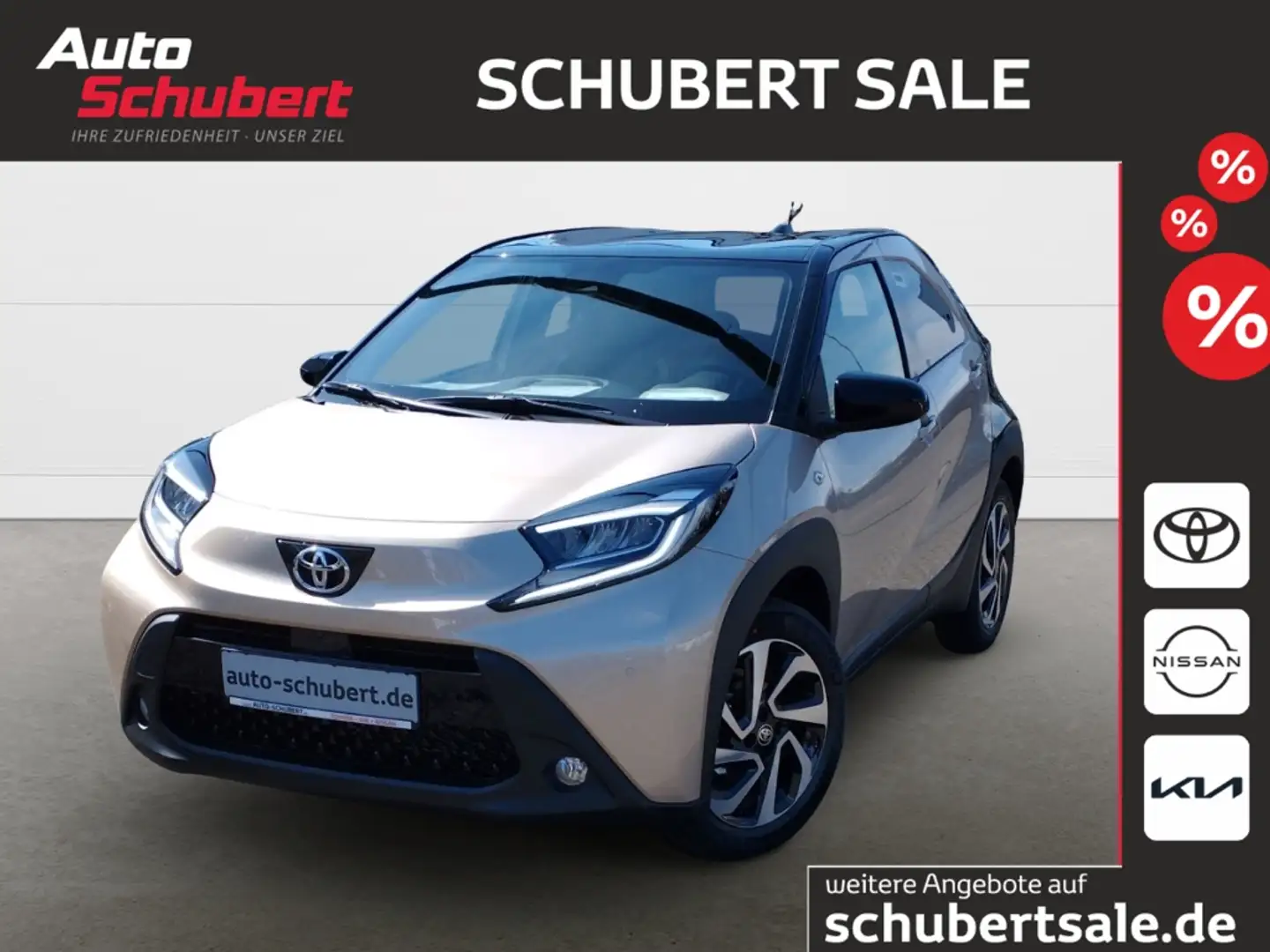Toyota Aygo X 1,0 Team D KOMFORT-/LED-PAKET+AppleCarPlay Android Beige - 1