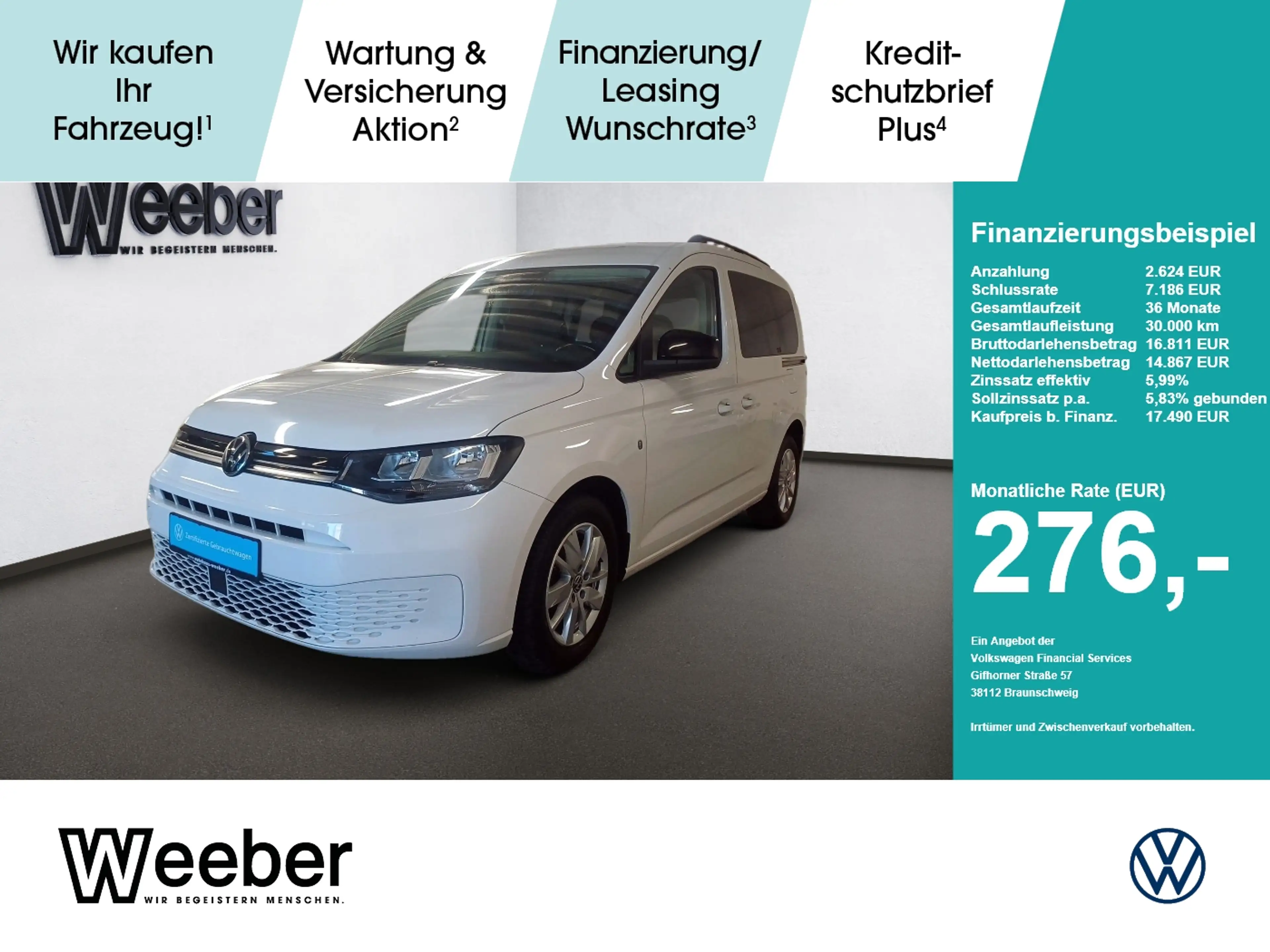 Volkswagen Caddy Life *KAMERA*BLUETOOTH*WINTERPAKET*LM*
