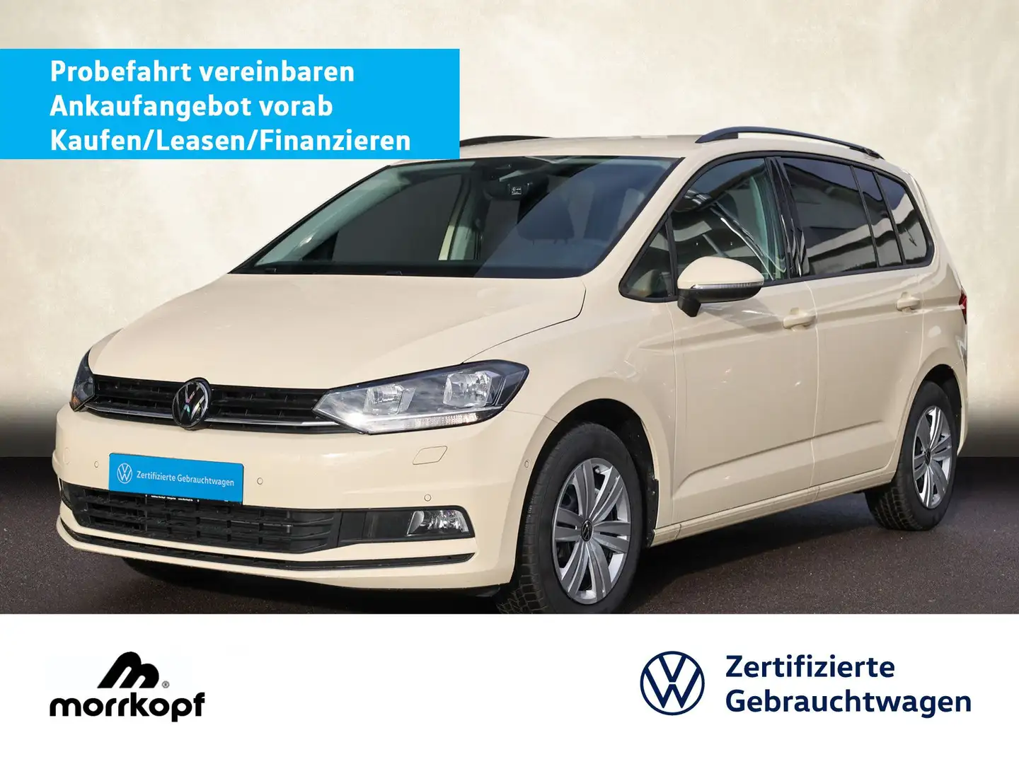Volkswagen Touran 2.0TDI DSG +TAXI+4SEASON+7-SITZER+ Navi Beige - 1