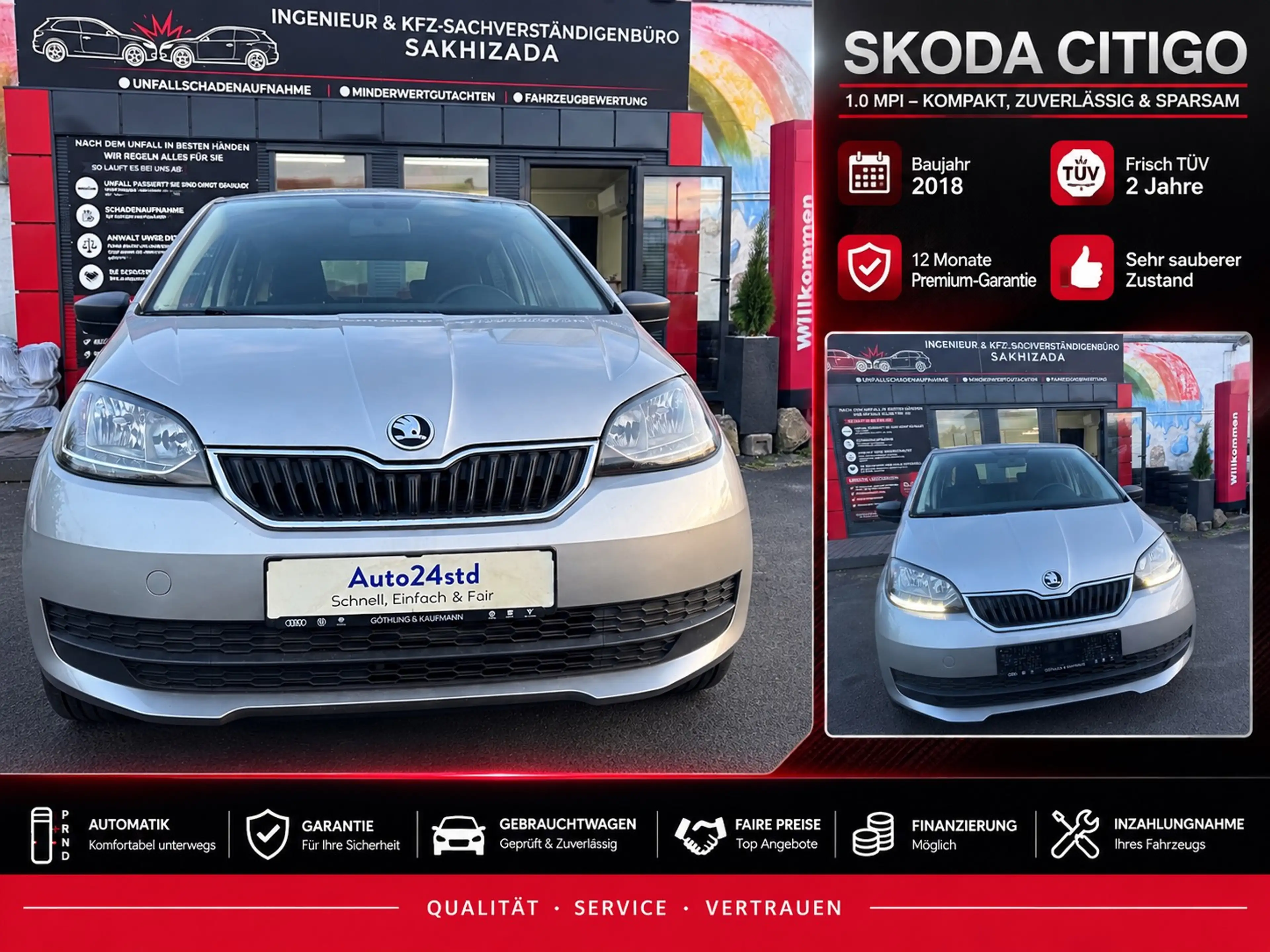 Skoda Citigo Active, Klima, Scheckheft gepflegt, TÜV Neu, 1 Jahr Premium Garantie