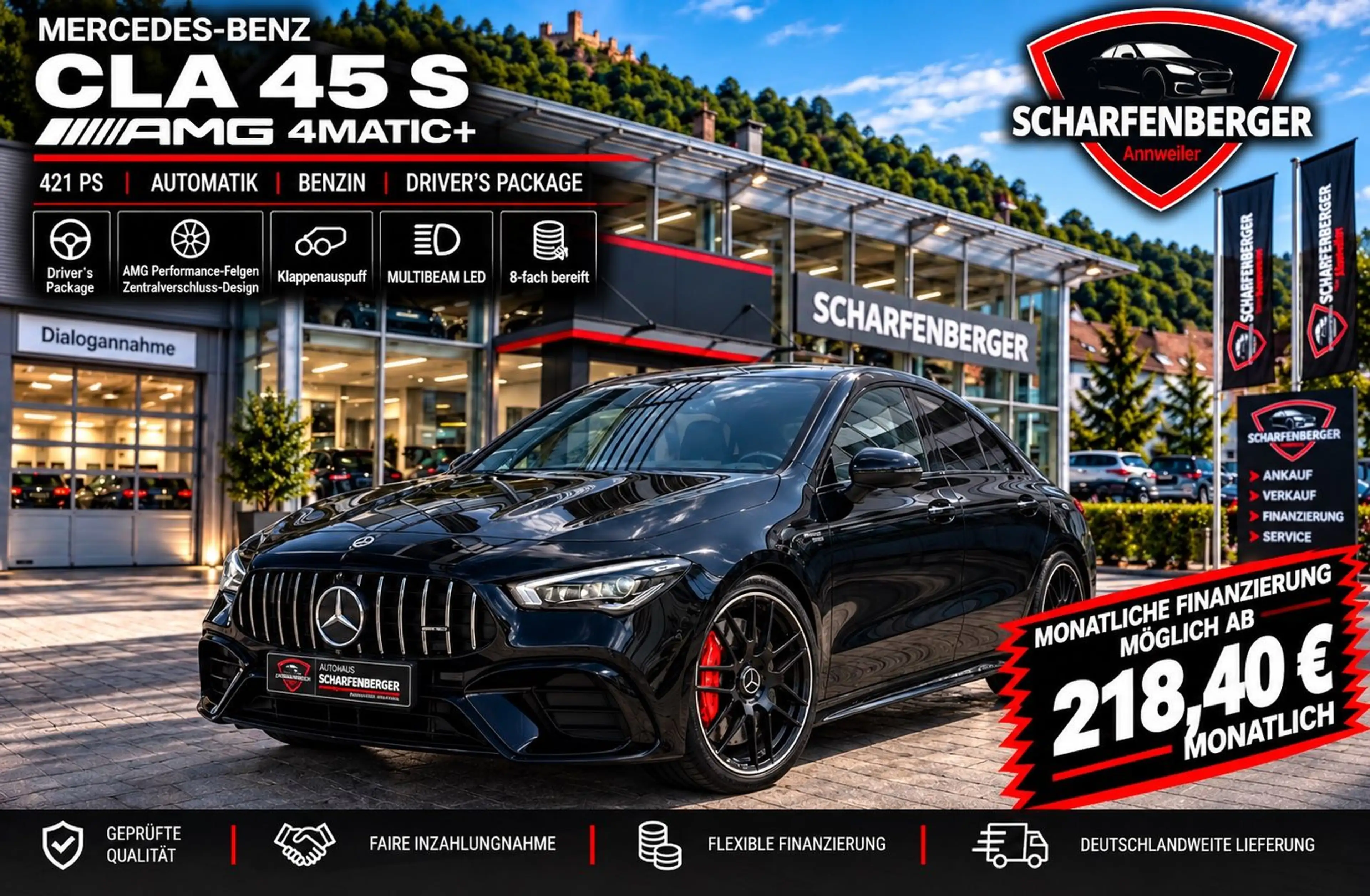 Mercedes-Benz CLA 45 AMG CLA 45 S AMG+Drivers+Bur+8fach+V.Historie+Pano+