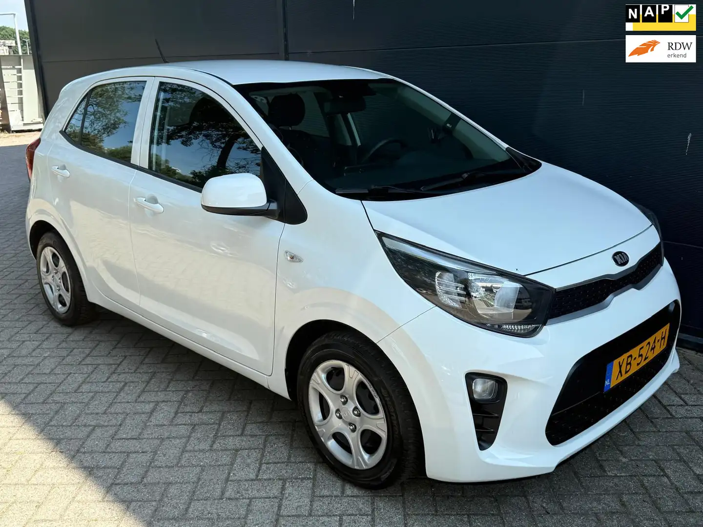 Kia Picanto 1.0 CVVT EconomyPlusLine/Airco/bluetooth/start sto Blanco - 1