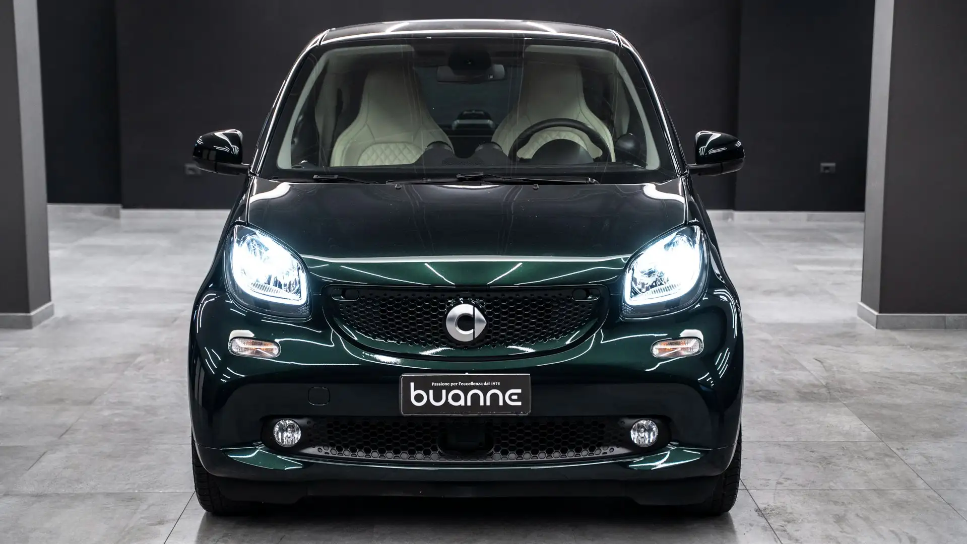 smart forTwo 0.9 T 90 CV GREEN BRITISH TWINAMIC PELLE KM CERT Vert - 2