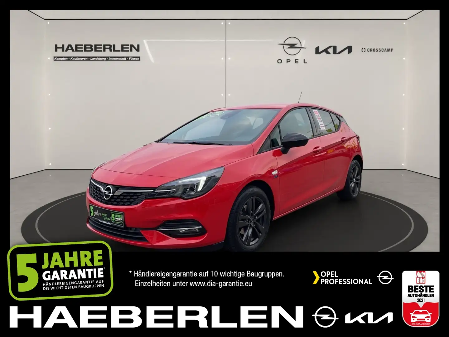 Opel Astra K 1.2 Turbo 2020 beh.Frontsch.Sitz-/Lkrdh. Rosso - 1