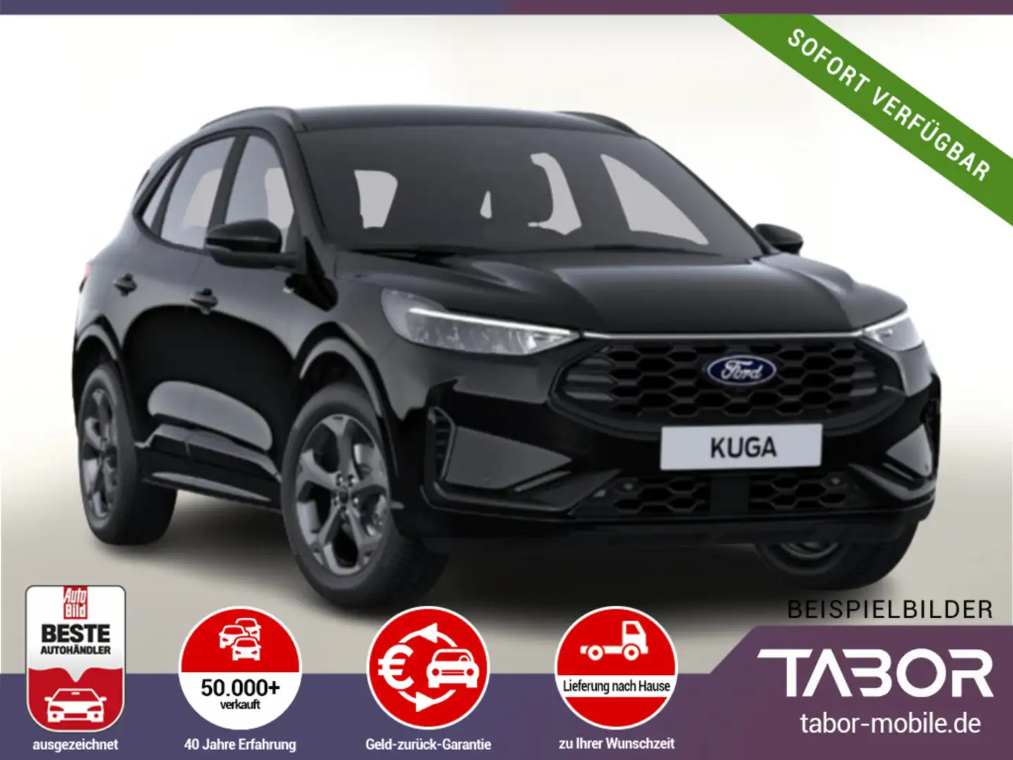 Ford Kuga 2.5 FHEV 180 CVT ST-Line Nav Privacy Kam Чёрный - 1