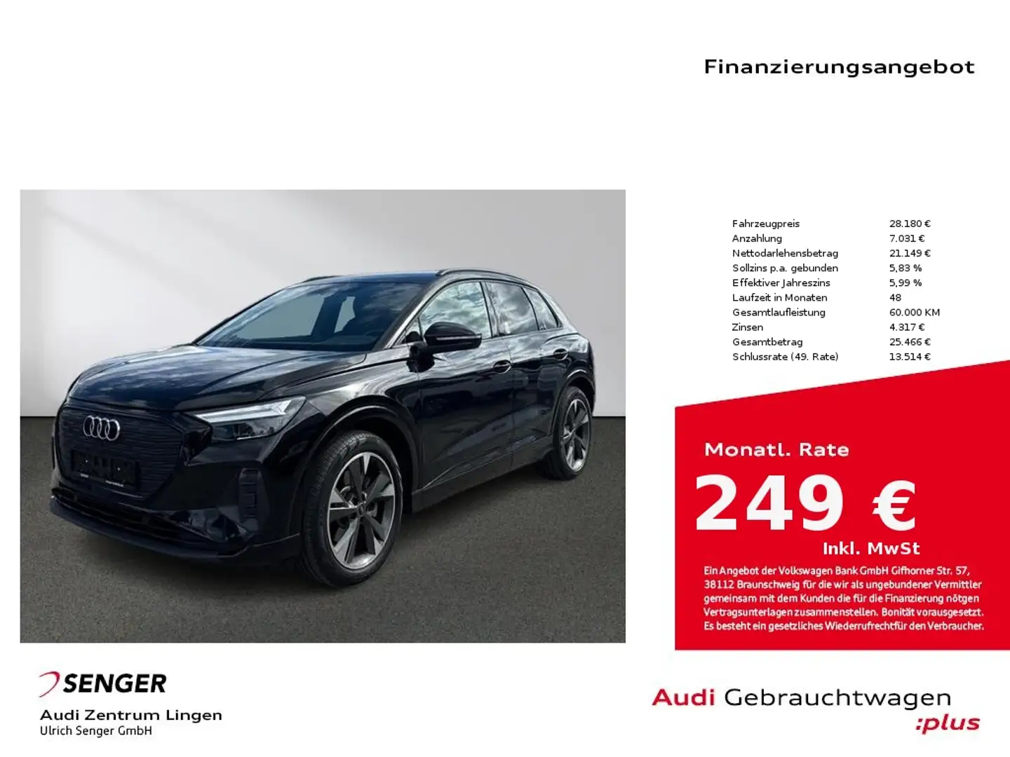 Audi Q4 e-tron 45 quattro MMI plus LED PDC SONOS Noir - 1