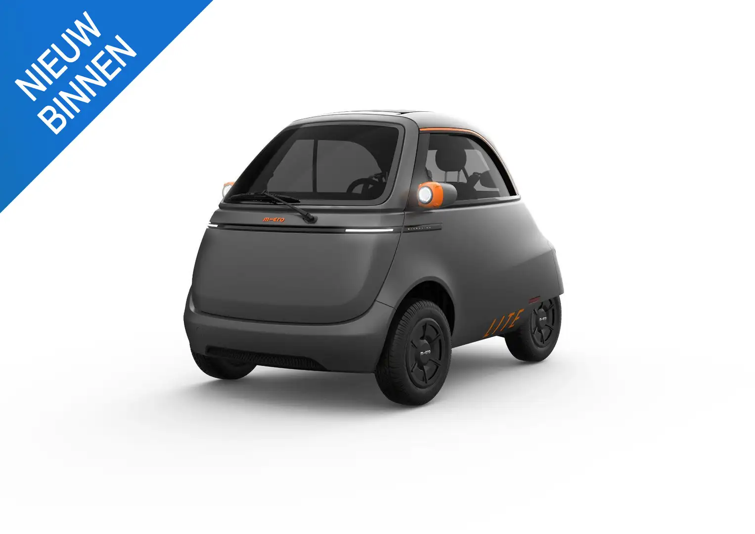 Micro Microlino LITE 45 KM/H ELECTRISCH 95KM RIJBEREIK! EYECATCHER Zwart - 1