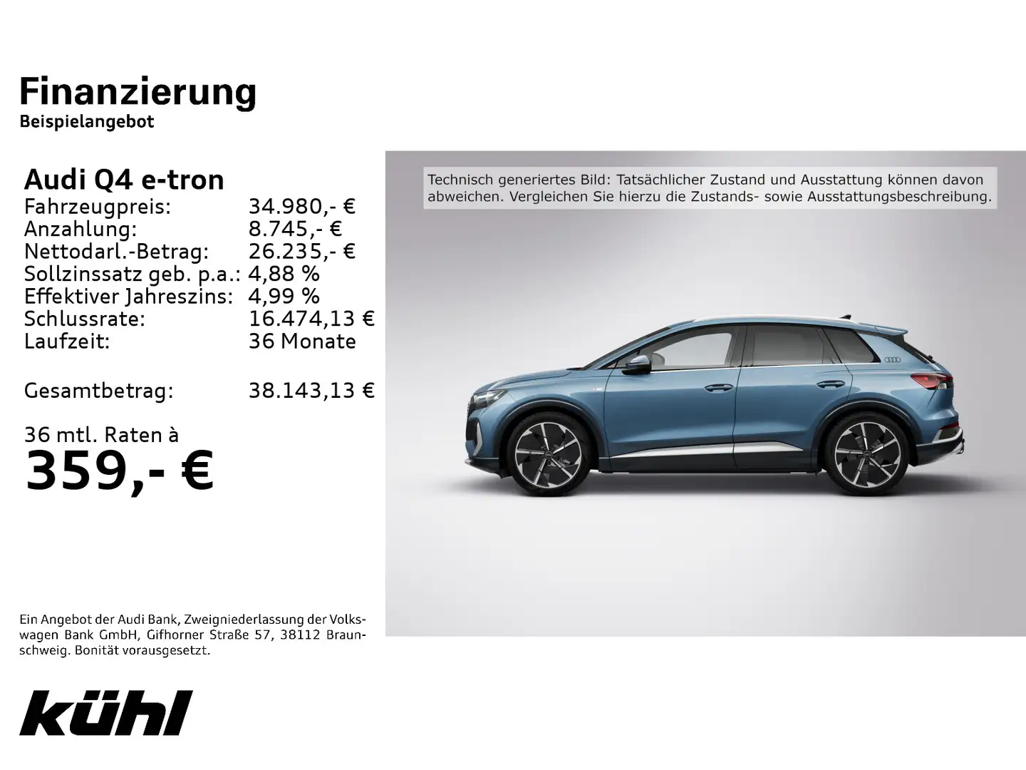 Audi Q4 e-tron 40 S-Line LED/ACC/HuD/Kamera/Navi/AHK Blau - 2