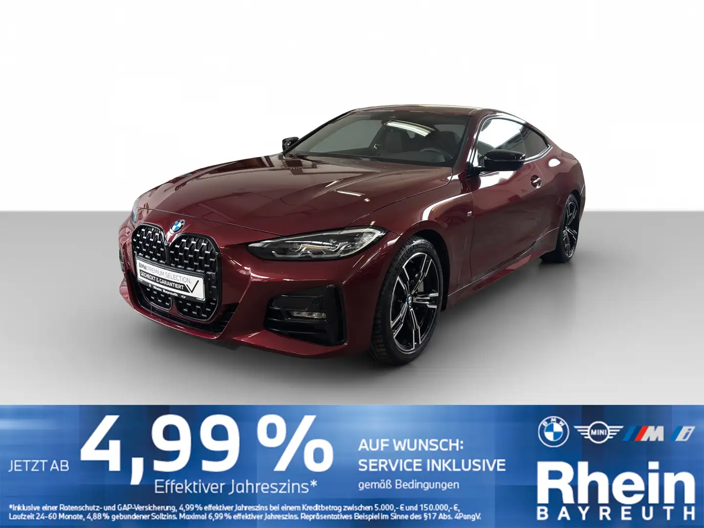 BMW 430 i Coupé M Sport Navi LED Hifi H&K Alarm WLAN Navi Rot - 1