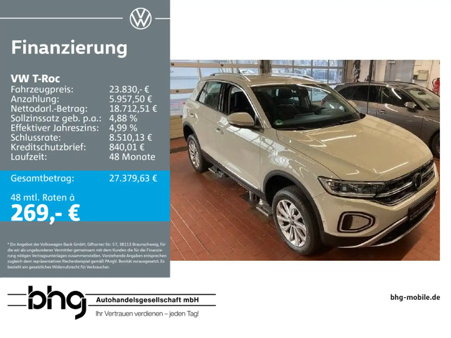Volkswagen T-Roc Style 1,5 TSI OPF DSG Grau - 1