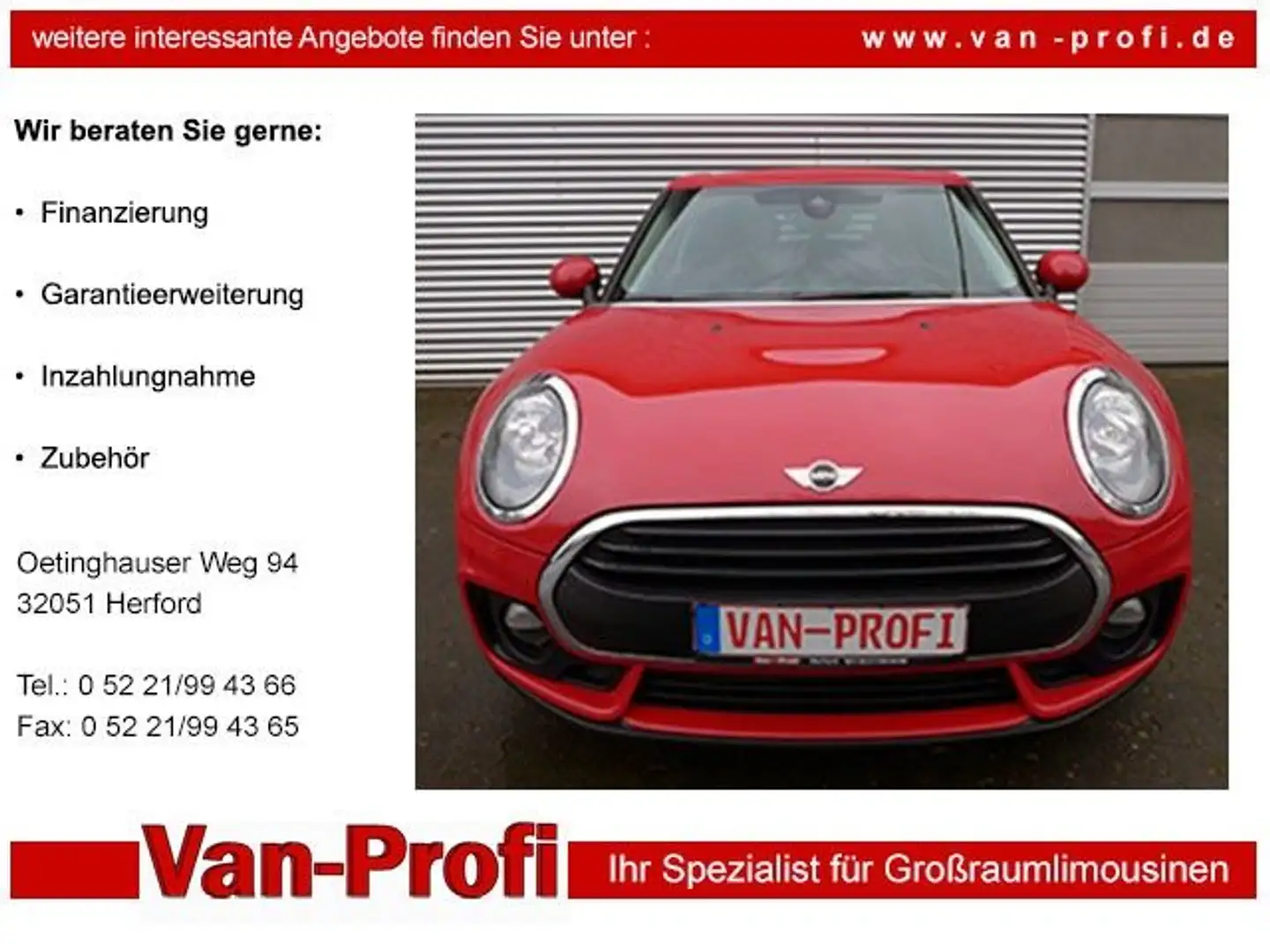 MINI One Clubman erst 58 tkm. Rouge - 1