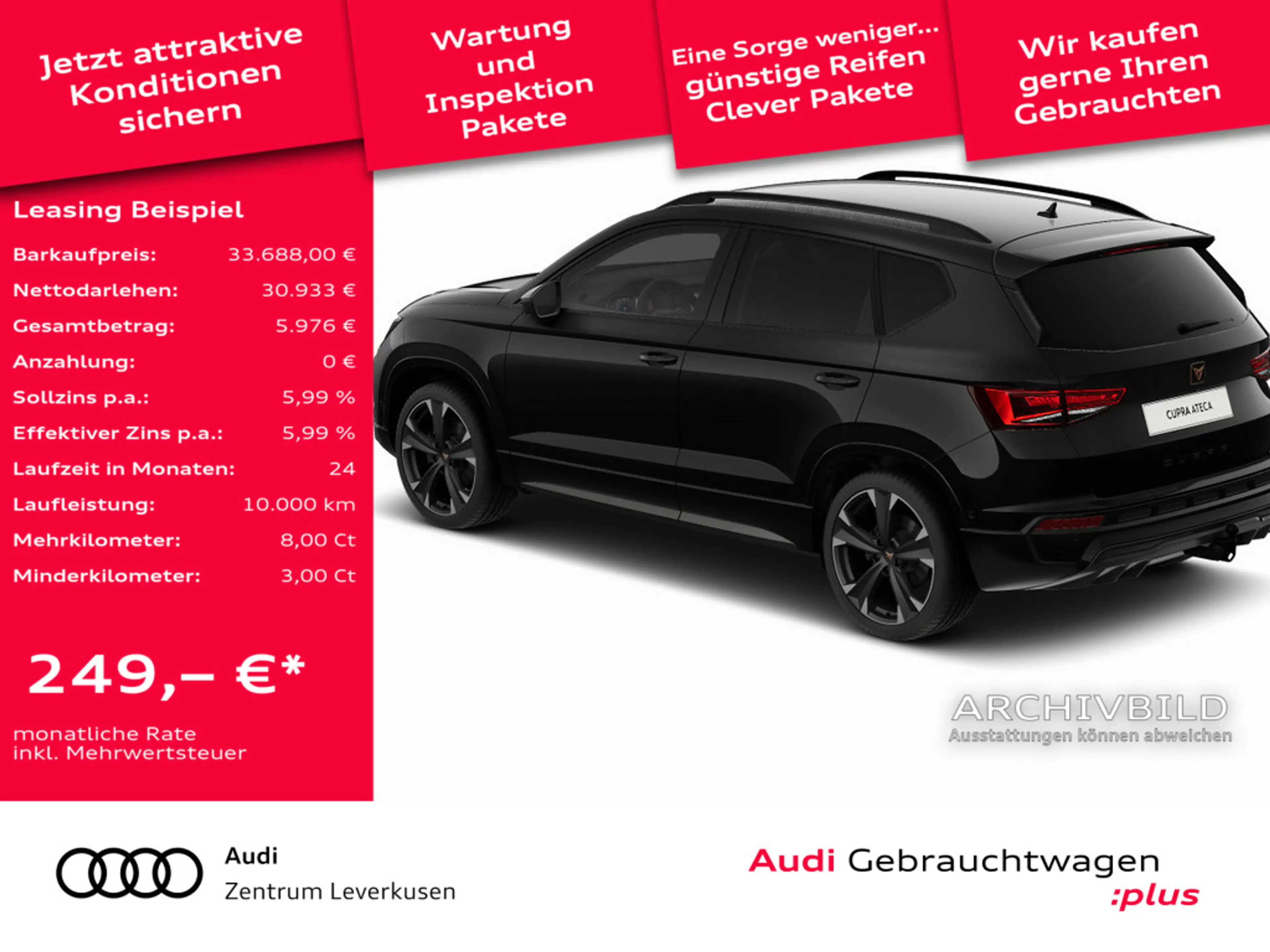 CUPRA Ateca DSG VIRT CARPLAY AHK 360° ACC NAVI LED — photo 2