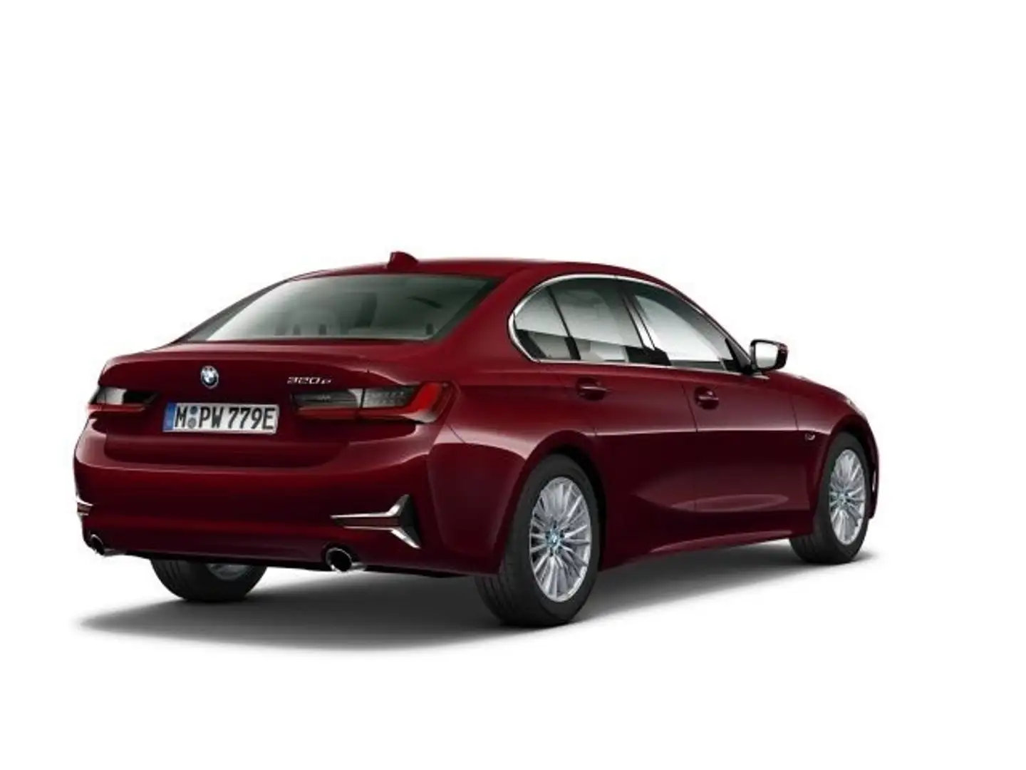 BMW 320 e Luxury Line Automatik Aut. Klimaaut. PDC Piros - 2