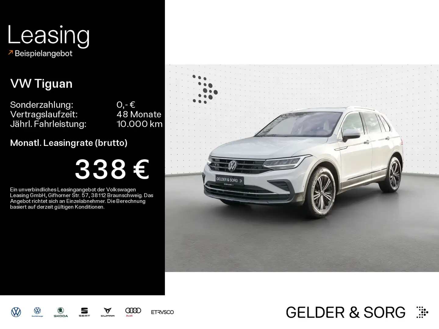 Volkswagen Tiguan 2.0 TDI Life DSG 4x4 Stand*RFK*AHK* Weiß - 1