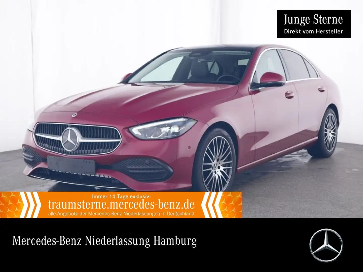 Mercedes-Benz C 200 AVANTG+PANO+360+LED+KEYLESS+9G Rot - 1