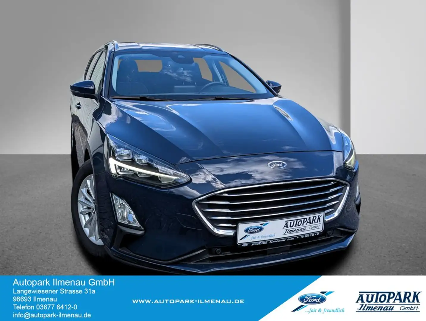 Ford Focus Turnier 1.0 mHEV TITANIUM BLIS+AHZV+ACC+B&O+Navi Bleu - 1