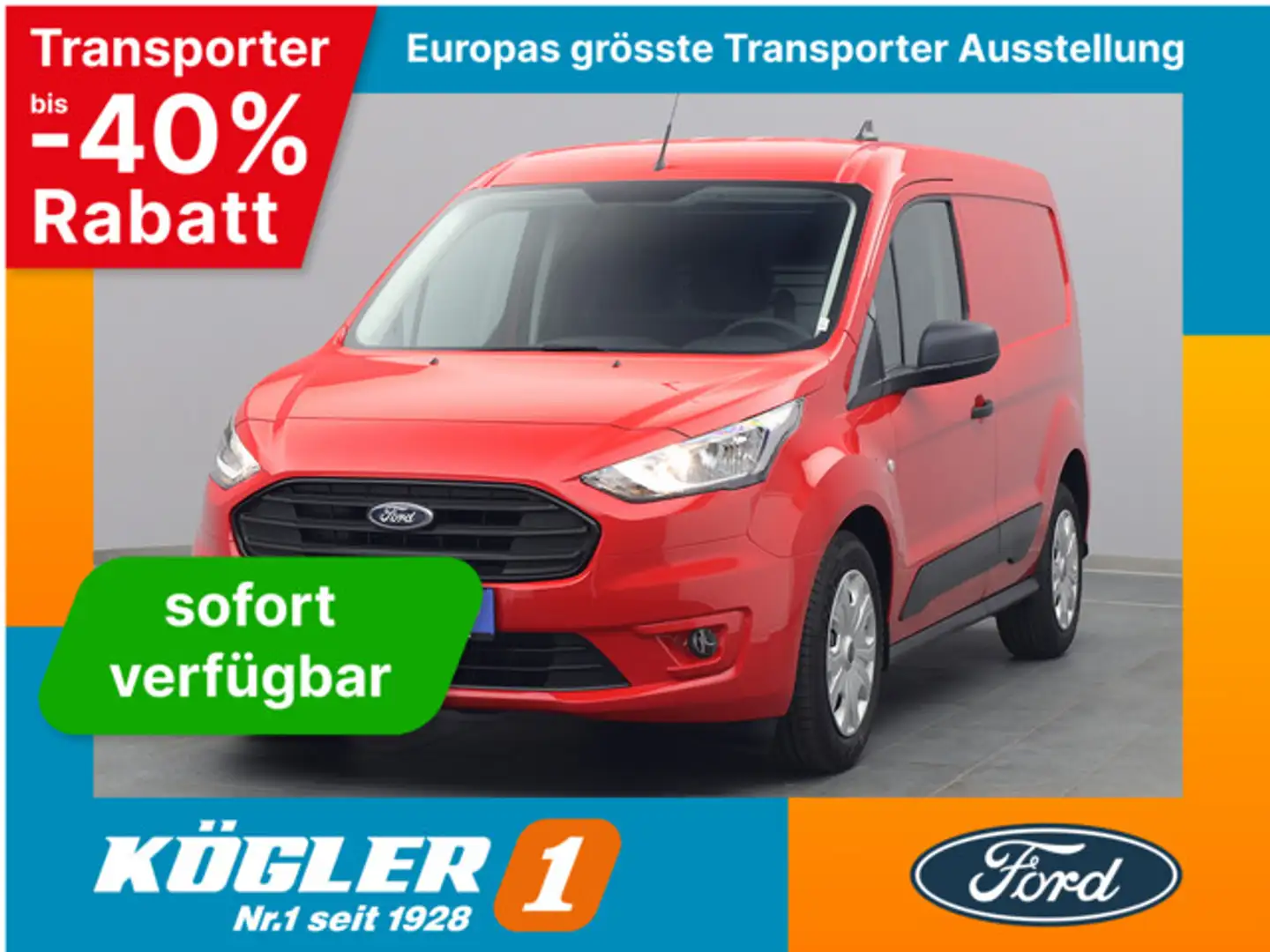 Ford Transit Connect Kasten 210 L1 Trend 100PS Rouge - 1