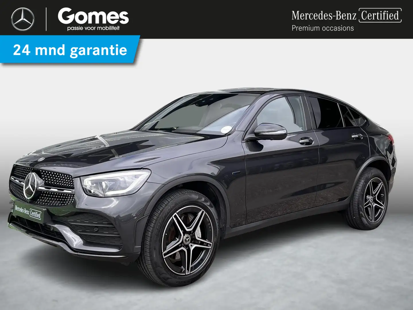 Mercedes-Benz GLC 300 Coupé e 4MATIC | Bruin leer | Schuifdak | AMG Grijs - 1