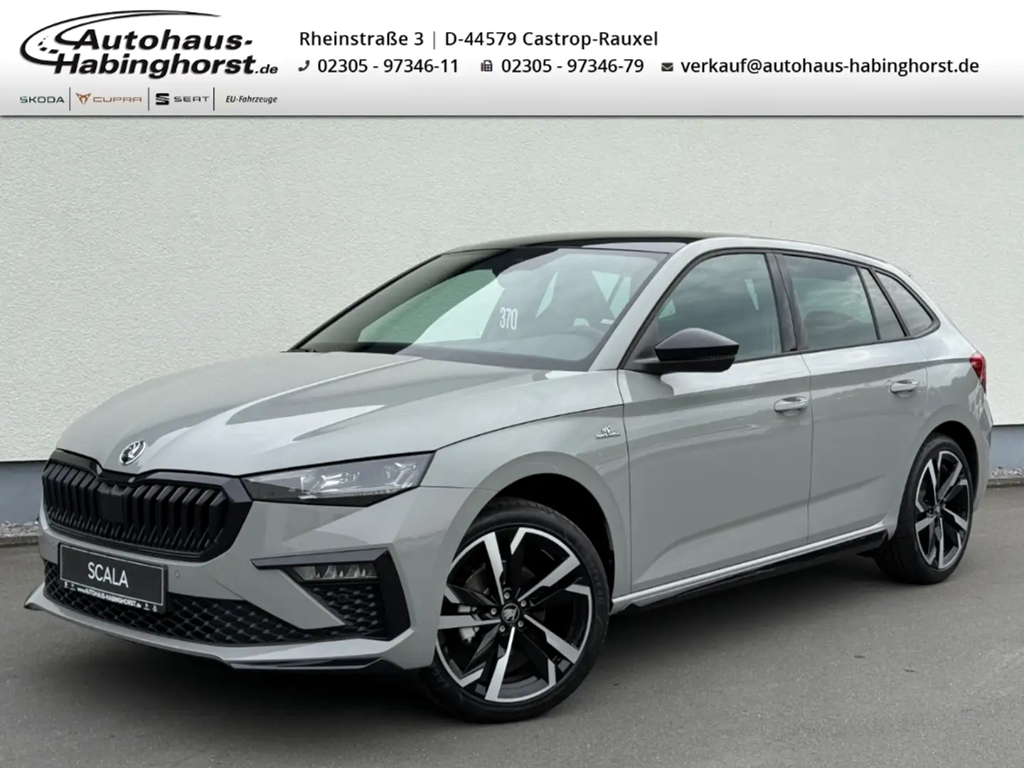 Skoda Scala 1.5 TSI DSG Monte Carlo AHK Pano PDC Shz SmartLink Grau - 1