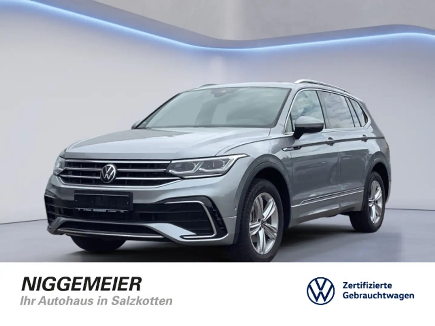 Volkswagen Tiguan Allspace 2.0TDI 4M DSG R-LINE PANO+NAVI+M Silber - 1
