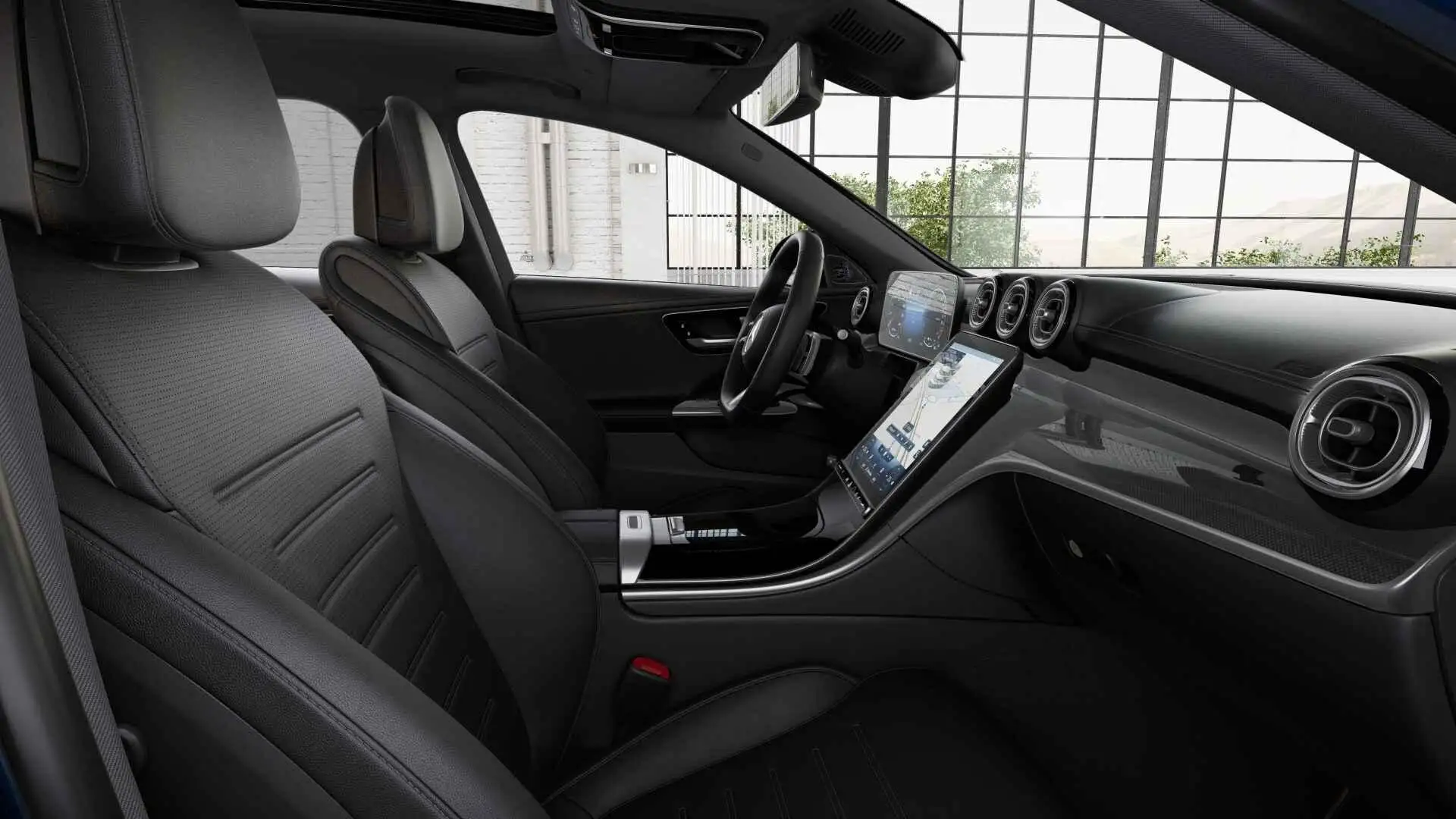 Mercedes-Benz C 300 e Break AMG Line | Panoramisch Dak | Head-Up Displ Blauw - 2