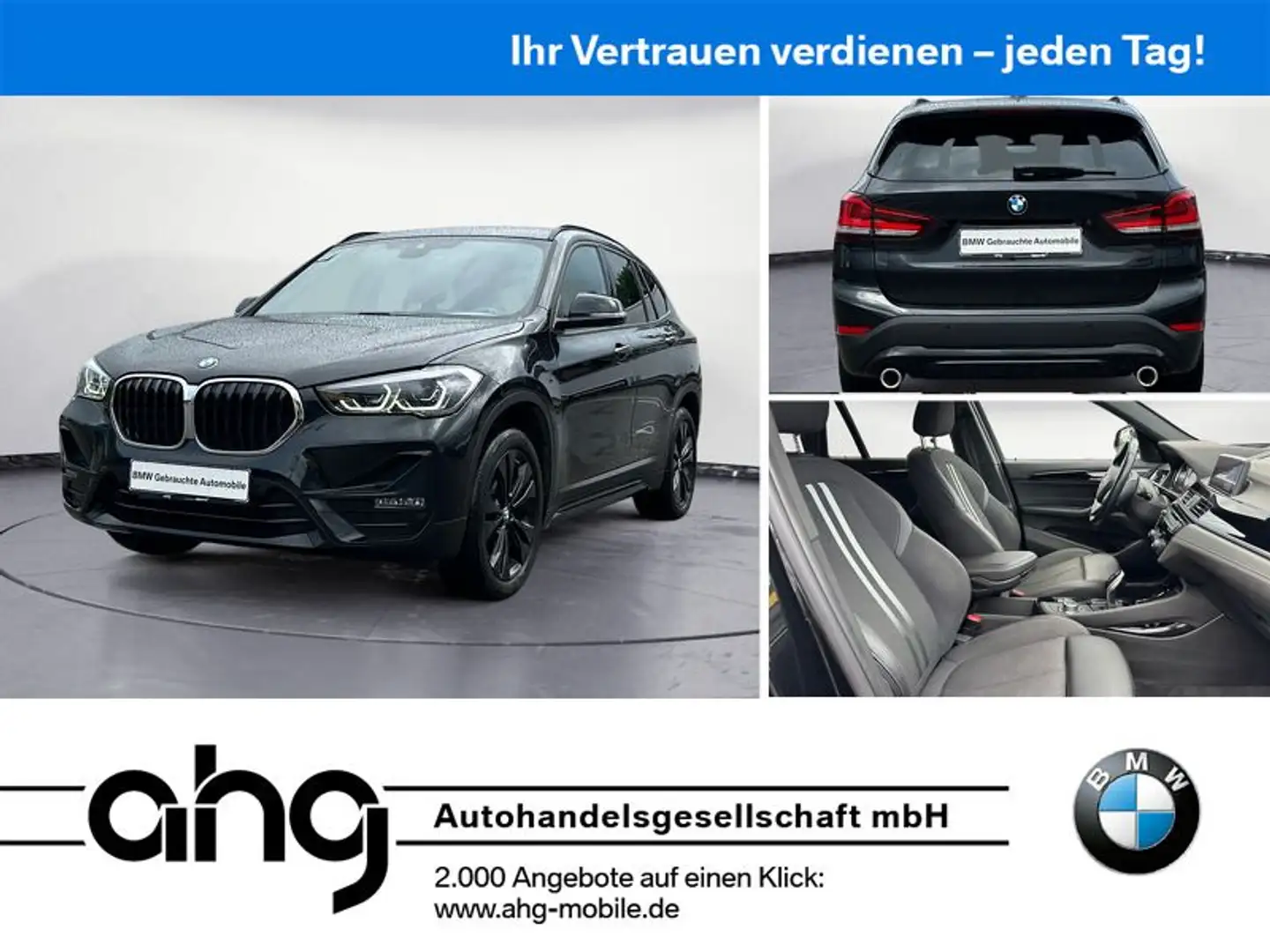 BMW X1 xDrive18d Sport Line Navi Aut. Klimaaut. AHK Schwarz - 1