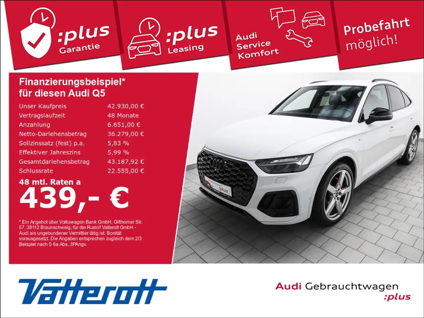 Audi Q5 Sportback 55 TFSIe qu S line ACC LED B&O Navi Weiß - 1