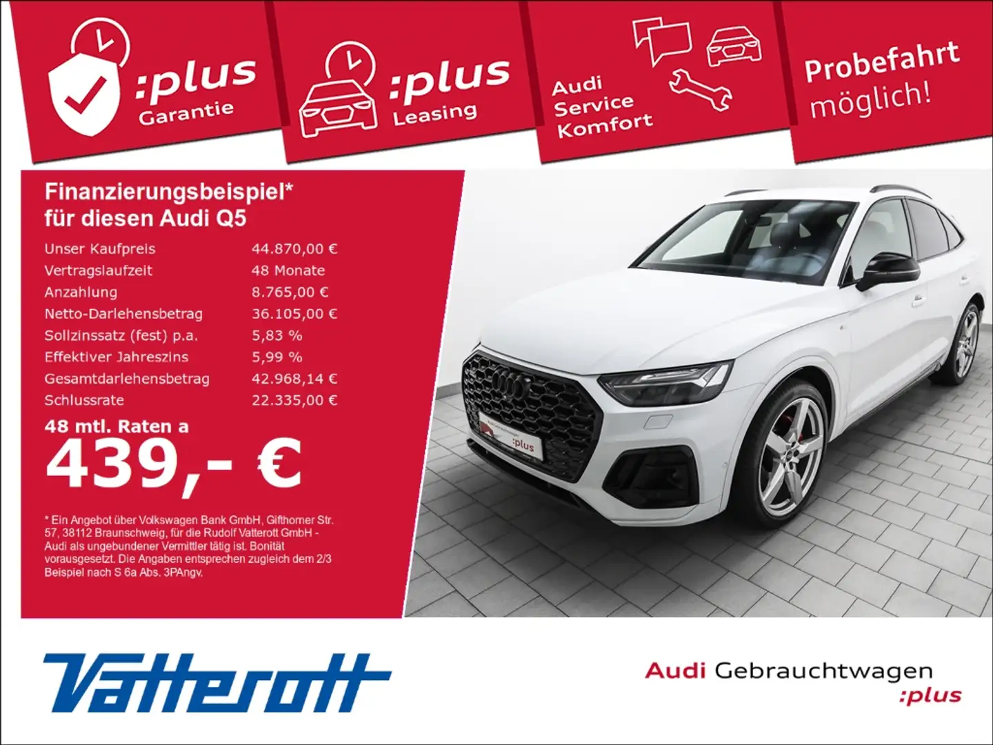 Audi Q5 Sportback quattro 55 TFSIe S line ACC LED B&O Navi Weiß - 1