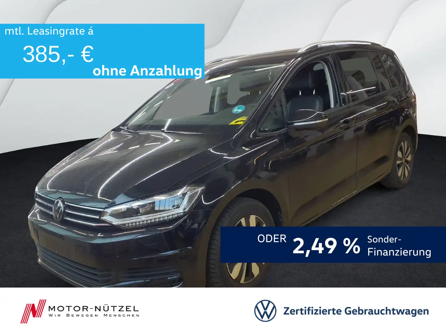 Volkswagen Touran 1.5 TSI DSG GOAL MATRIX+NAVI+AHK+ACC+7SI Schwarz - 1