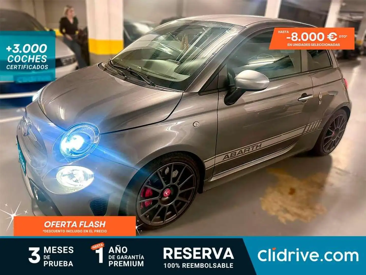 Abarth 595 1.4T JET TURISMO 160 Gris - 1