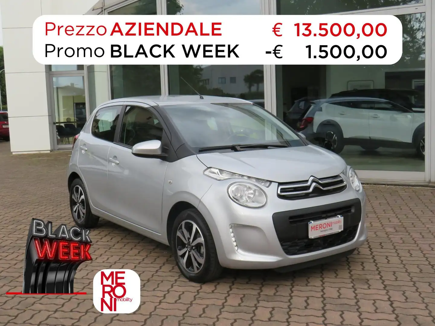 Citroen C1 VTi 72 S&S 5 porte Feel Argento - 1