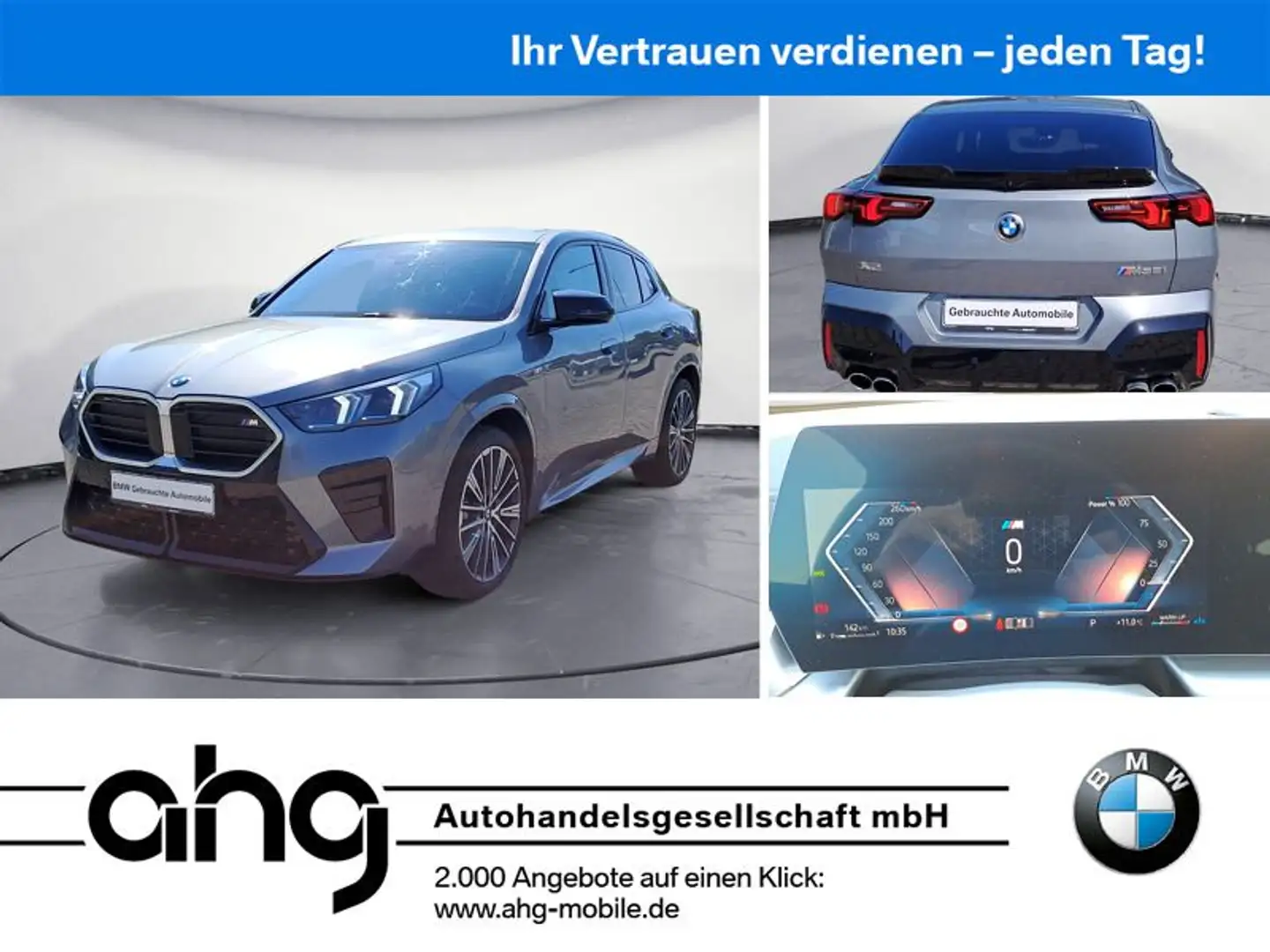 BMW X2 M35i xDrive Steptronic DCT Navi DSG Bluetooth Grijs - 1