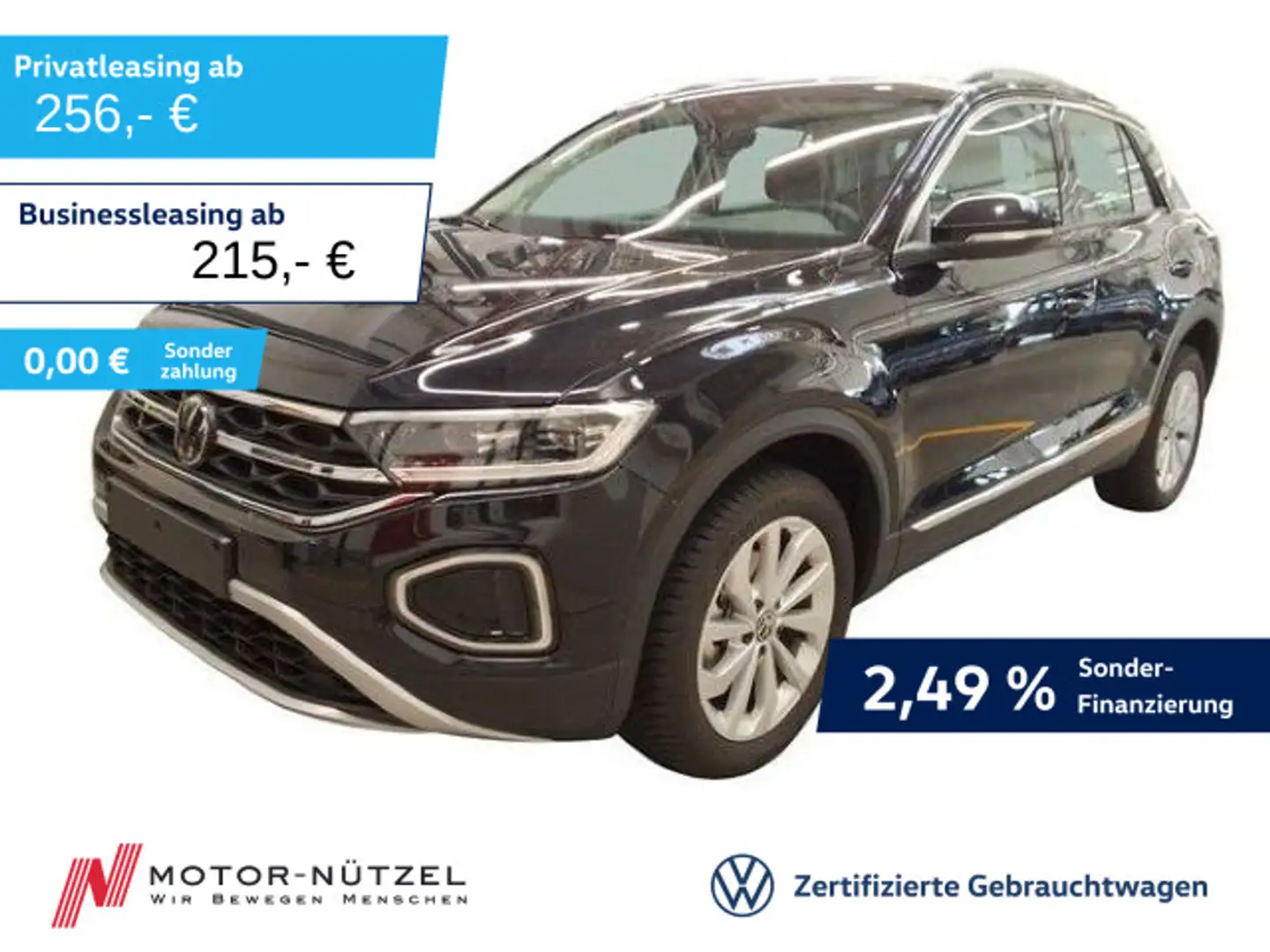 Volkswagen T-Roc 1.0 TSI STYLE 5JG+LEDplus+NAVI+ACC+SHZ+17Z Schwarz - 1