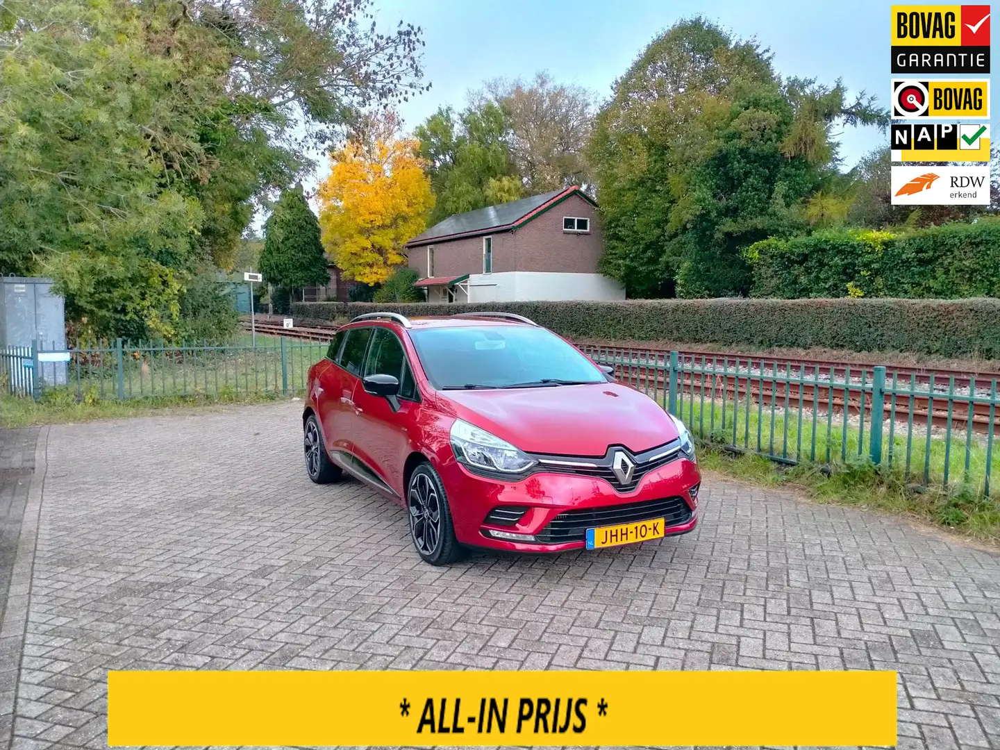 Renault Clio 0.9 TCe Intens - limited airco LAGE KM! 1e eig. AL Rood - 1