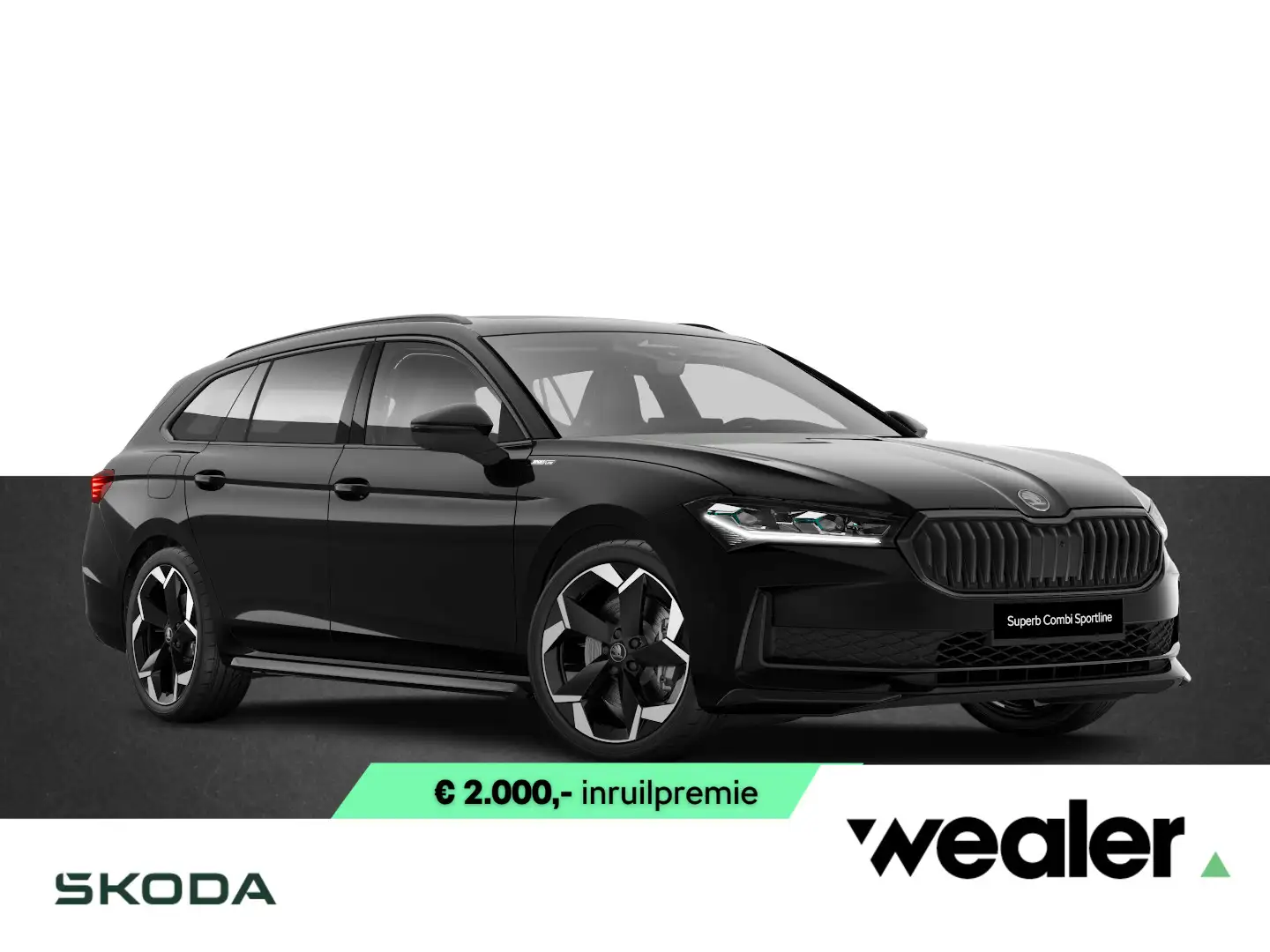 Skoda Superb combi Sportline Business 1.5 TSI PHEV 204 PK DSG | Zwart - 1
