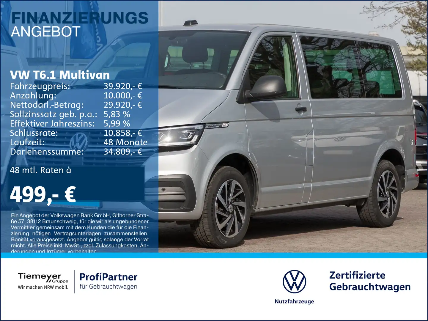 Volkswagen T6.1 Multivan DSG AHK LED CLIMATRONIC Argent - 1