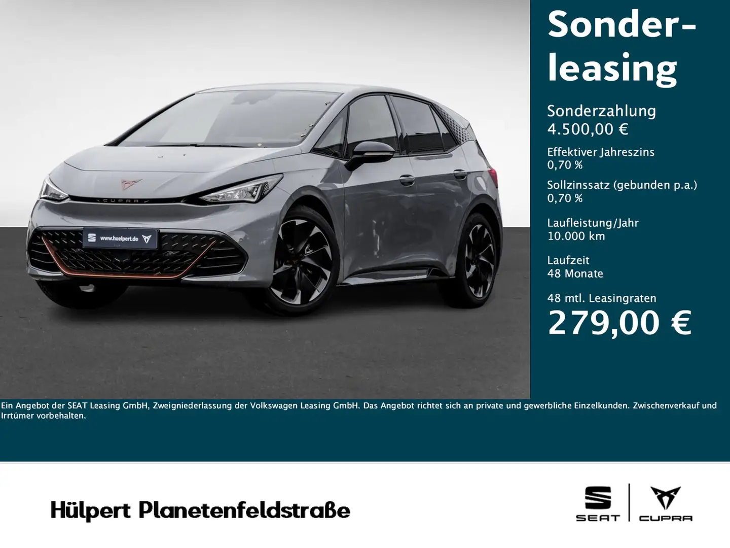 CUPRA Born NAV ACC PDC RFK 19LM APP CONNECT SHZ Gris - 1