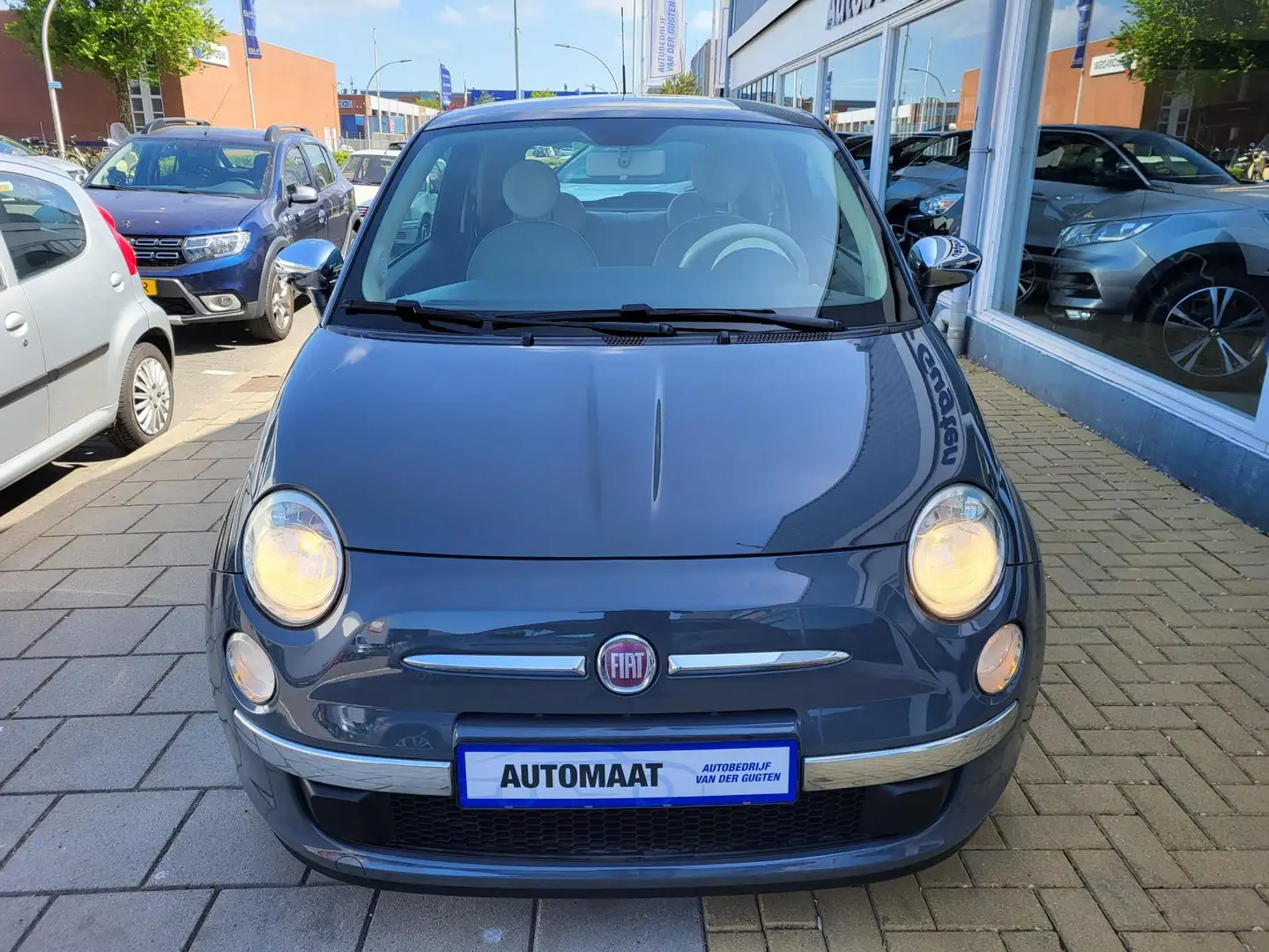 Fiat 500 1.2 Lounge / Panodak / Automaat / 98.000 Km / Gris - 2